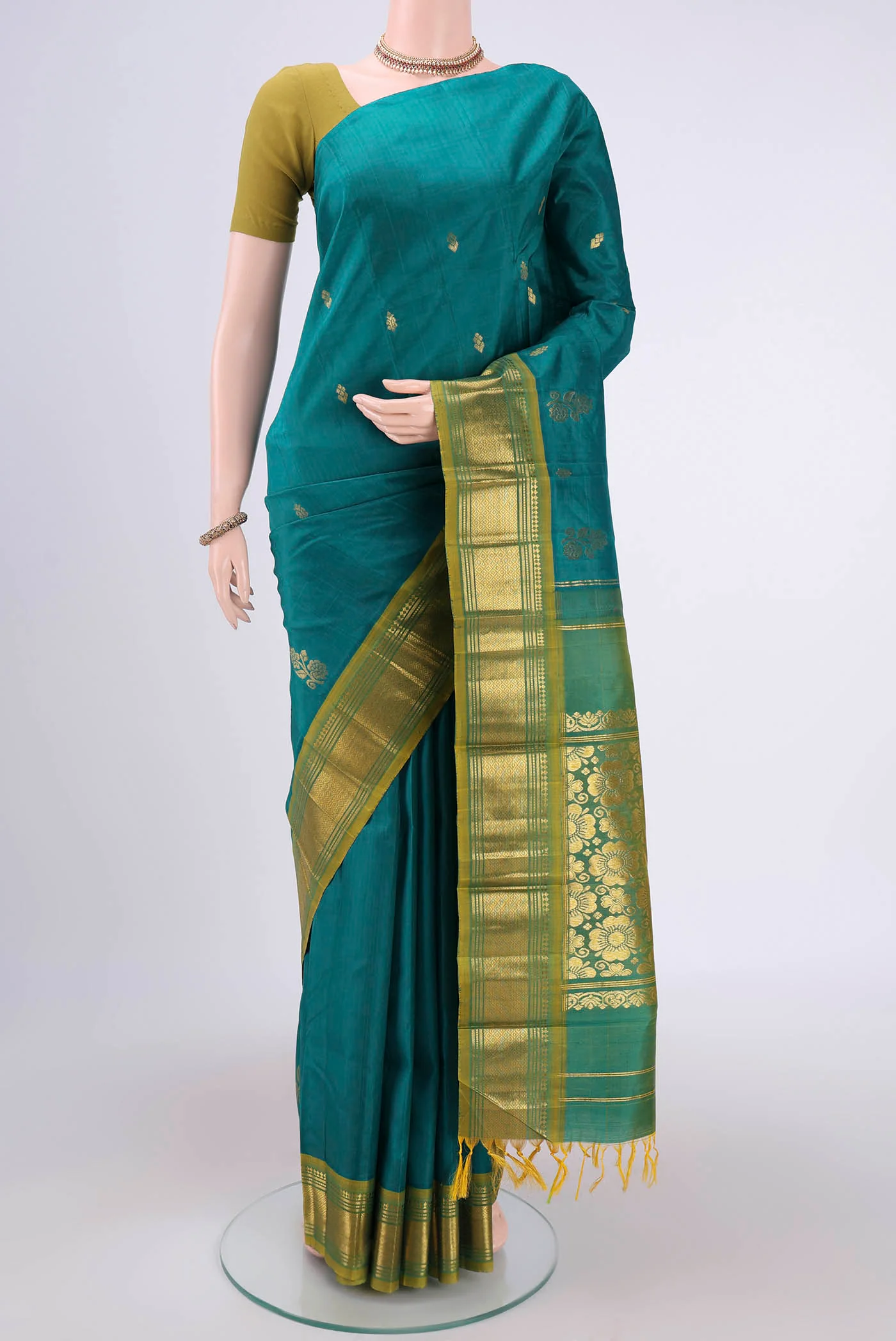 Blue Kanjivaram Silk Saree