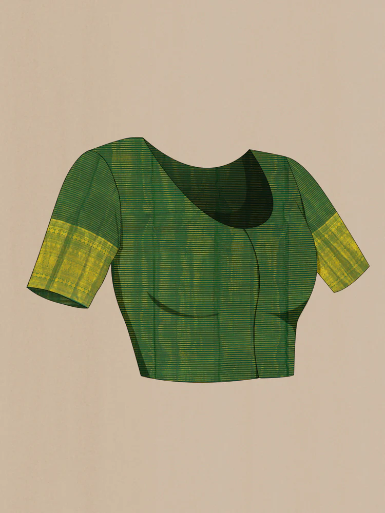 Green Kanjivaram Silk Saree - Image 4