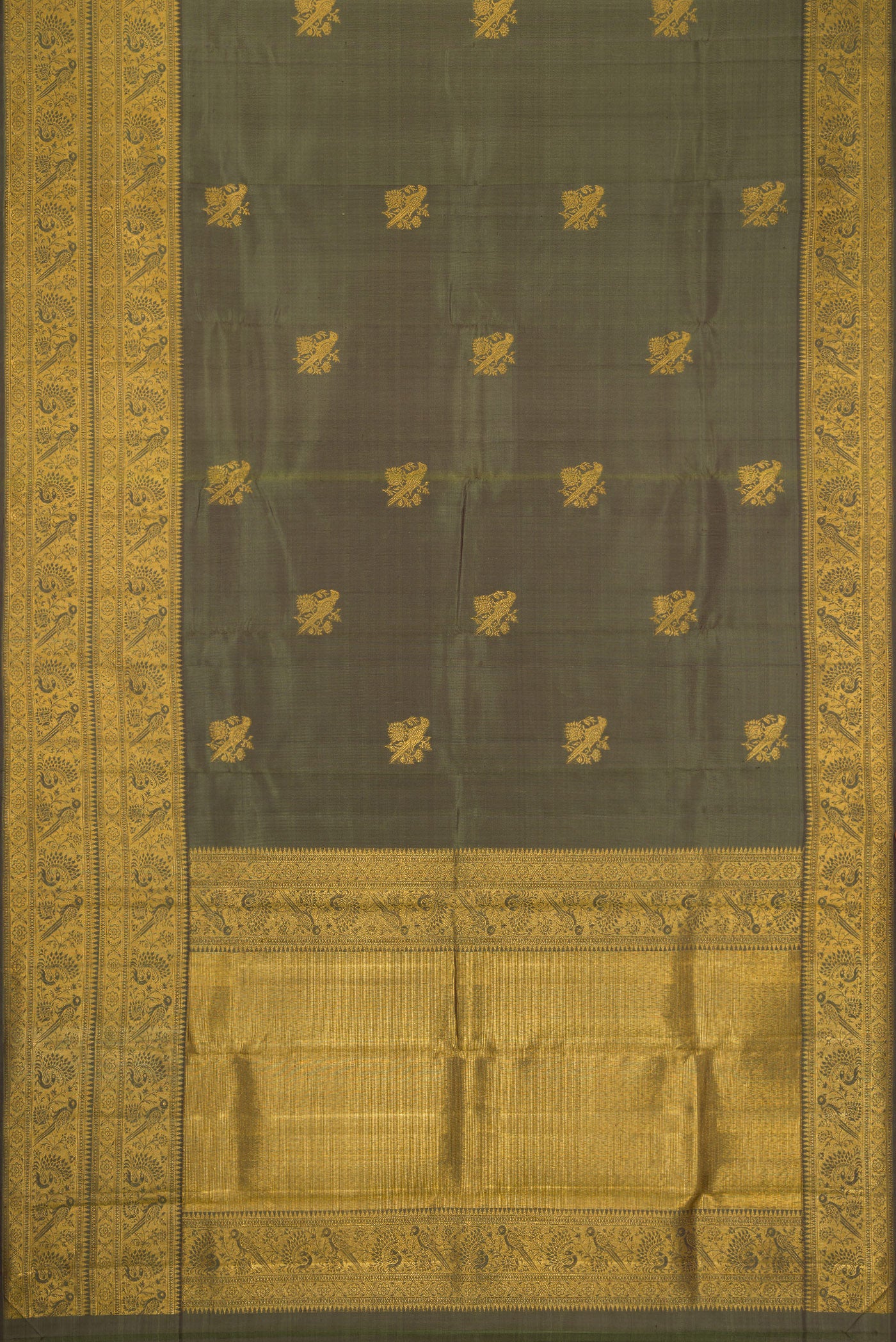Green Kanjivaram Silk Saree - Image 6