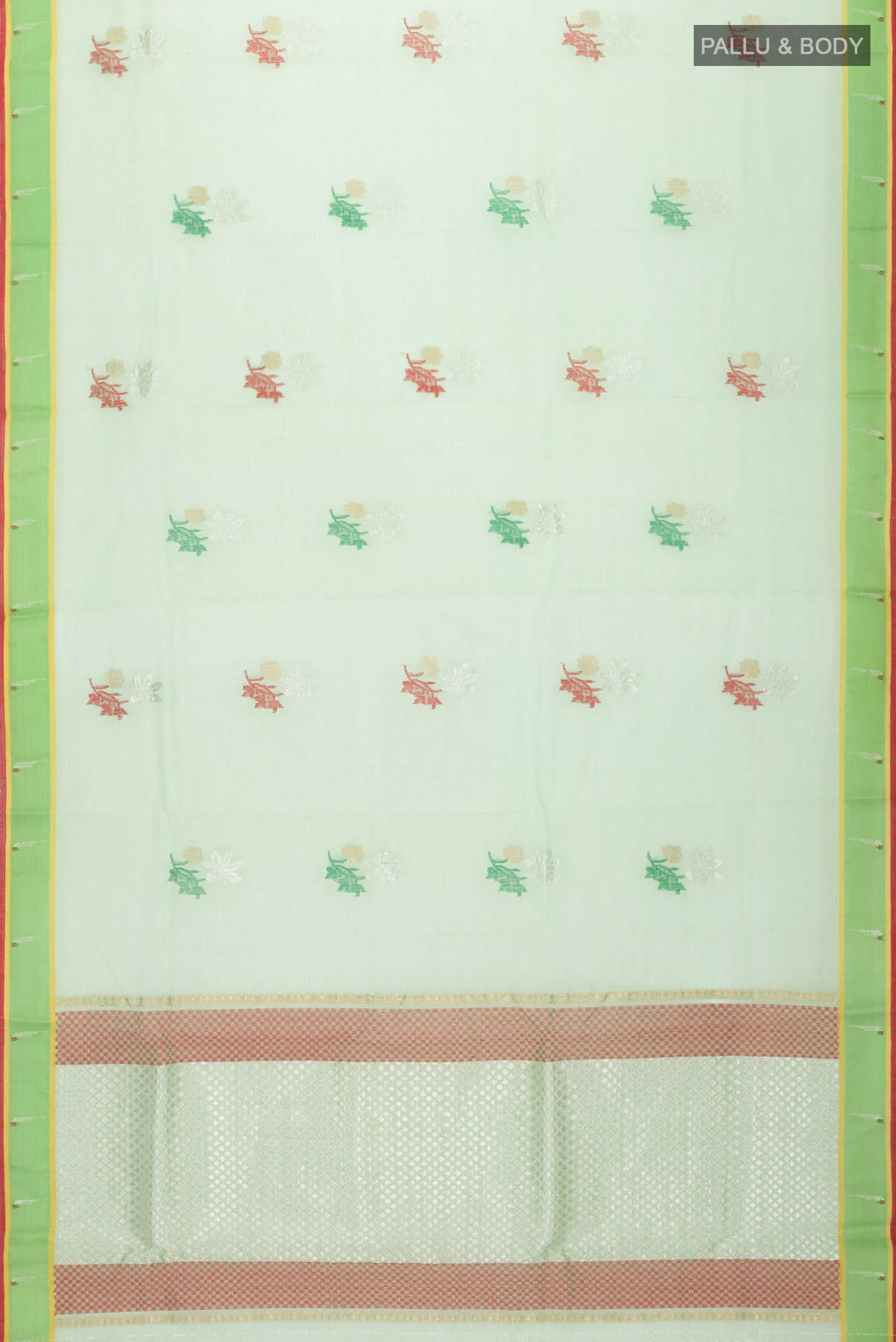 Green Kota Silk Saree - Image 6