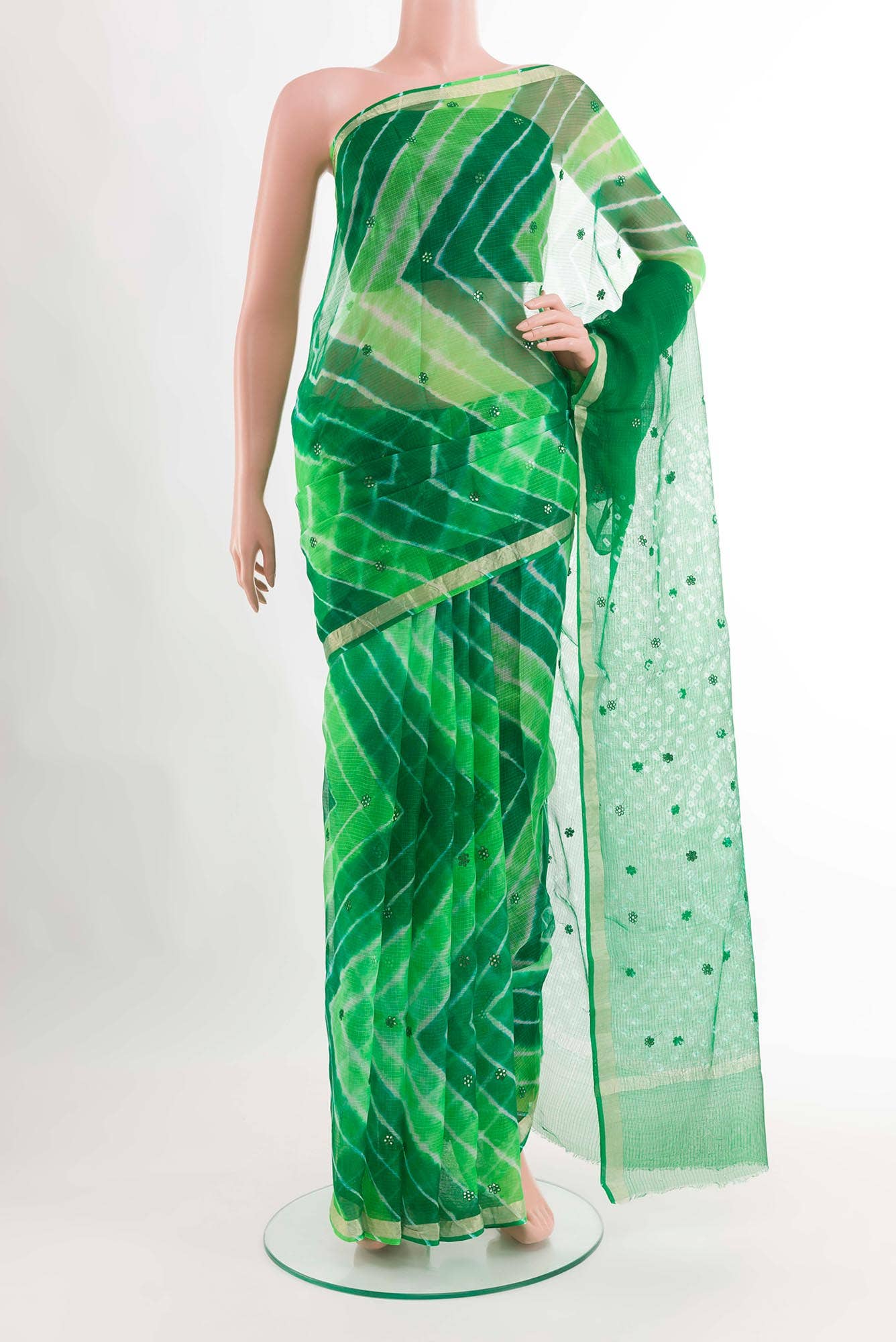 Green Kota Silk Saree