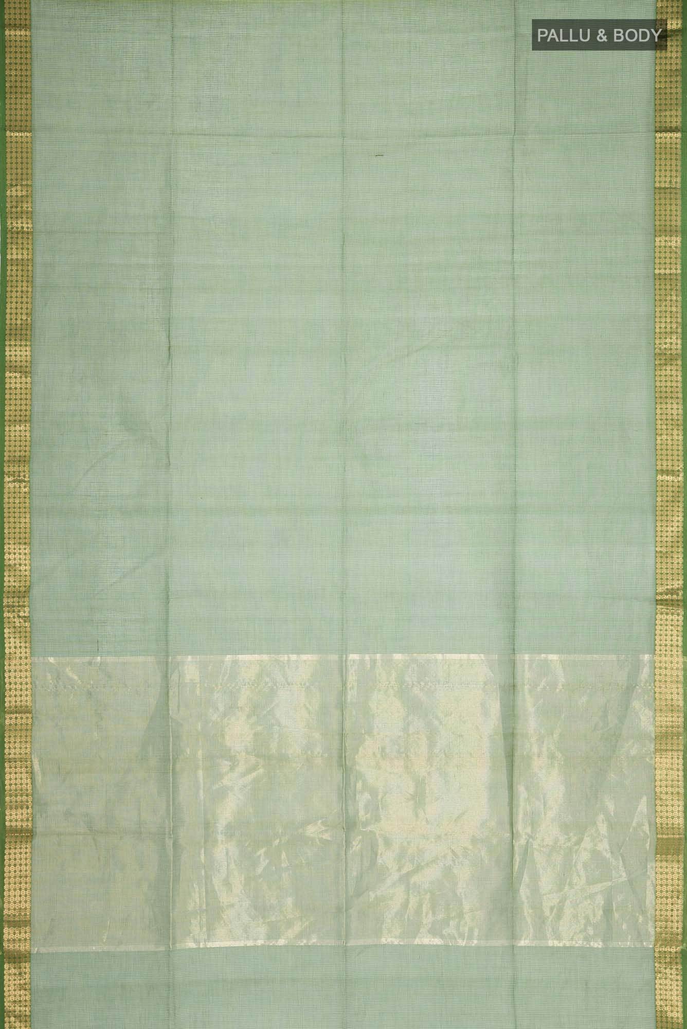 Green Maheshwari Silk Cotton Saree - Image 2