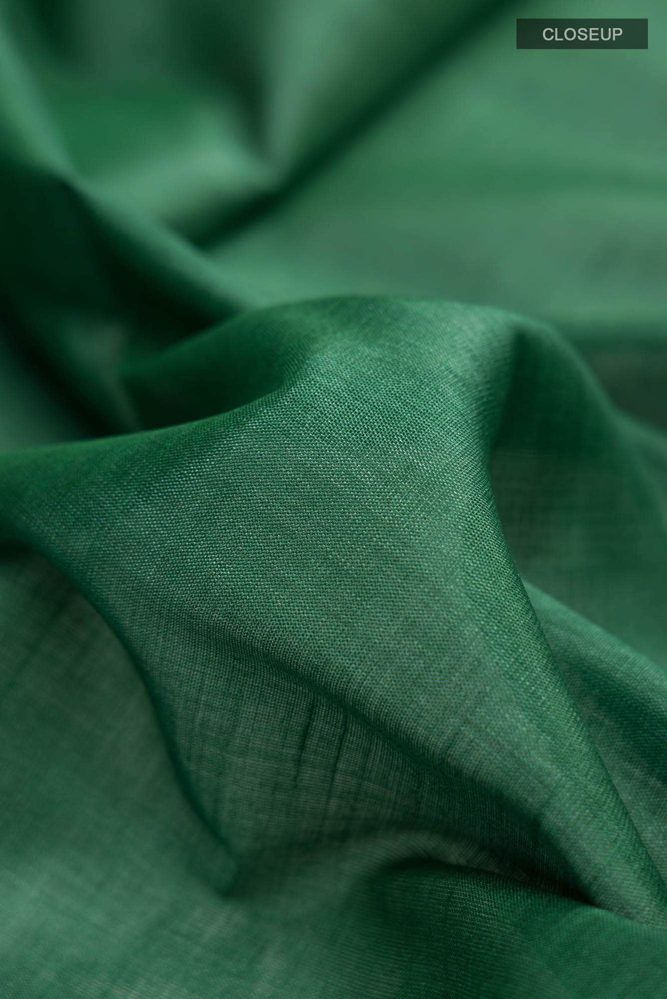 Green MP Tussar Saree - Image 3