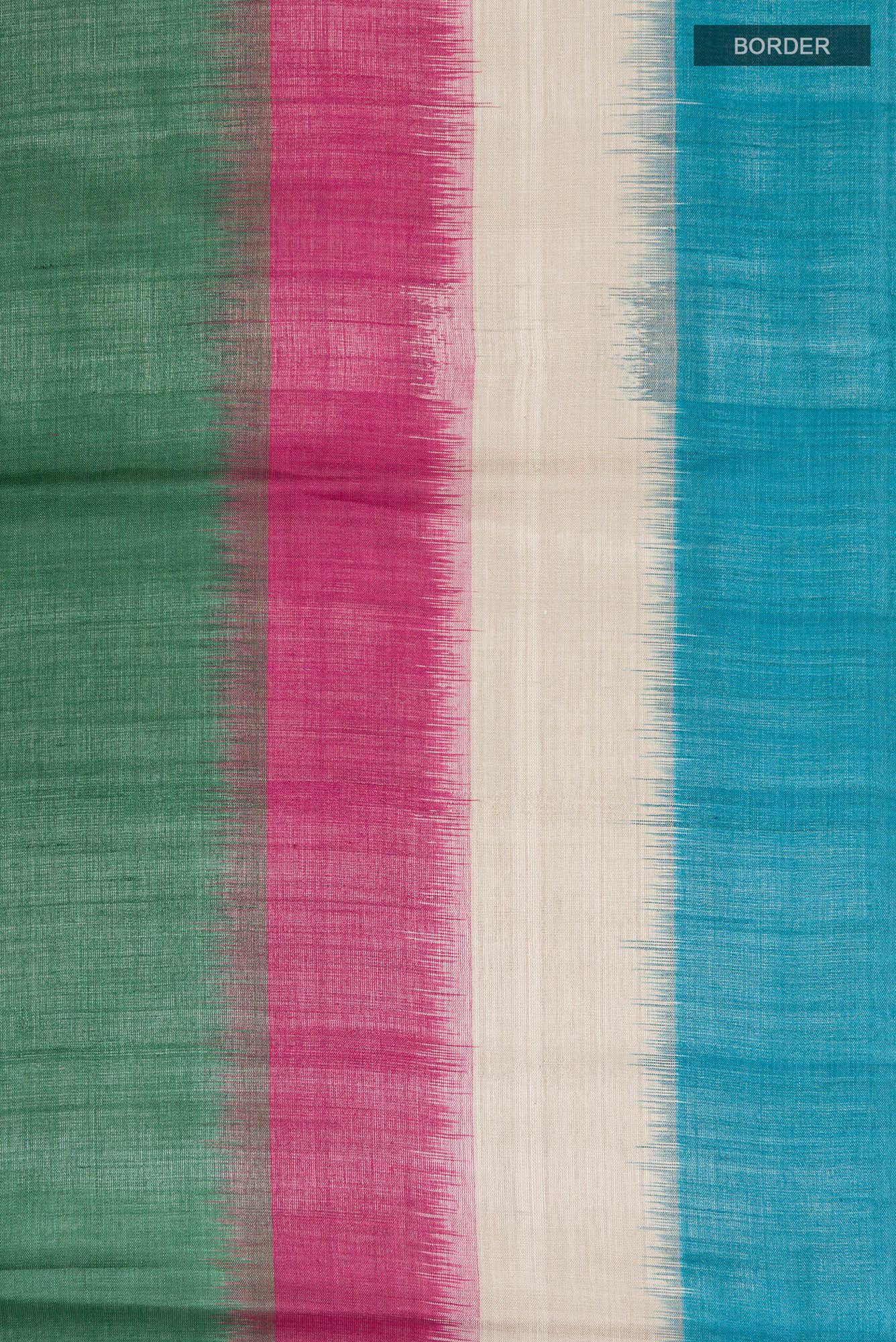 Green MP Tussar Saree - Image 5
