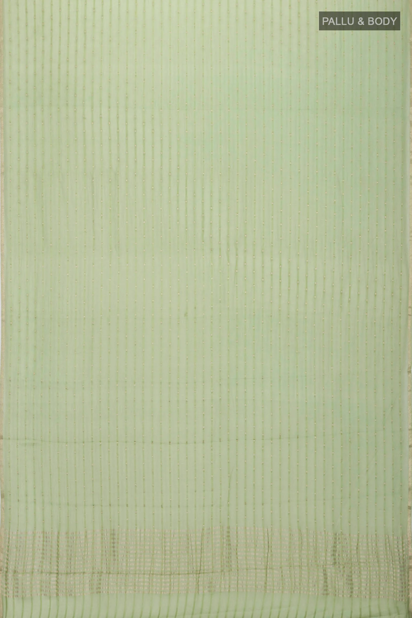 Green Mysore Chiffon Saree - Image 5
