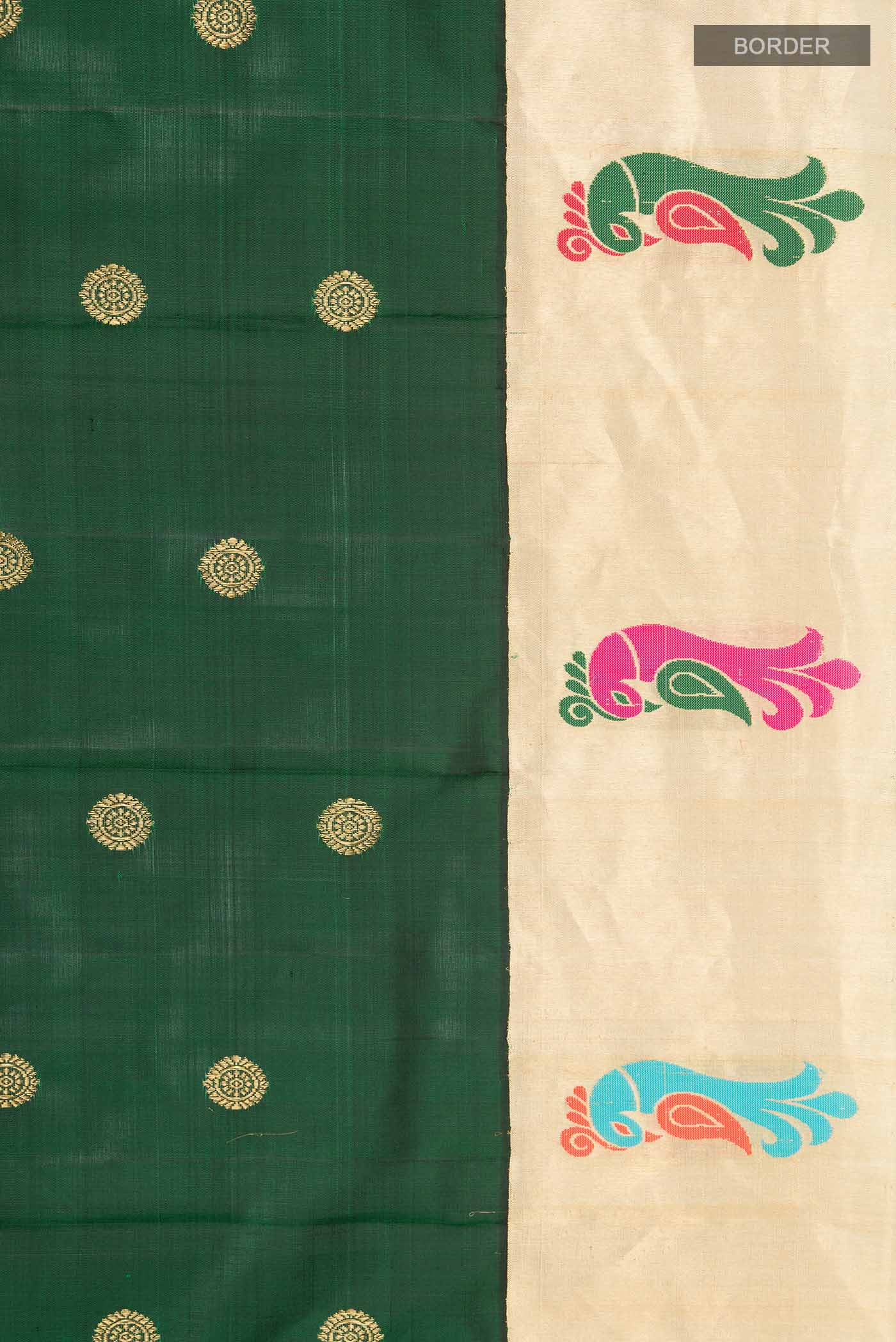 Green Paithani Silk Saree - Image 3