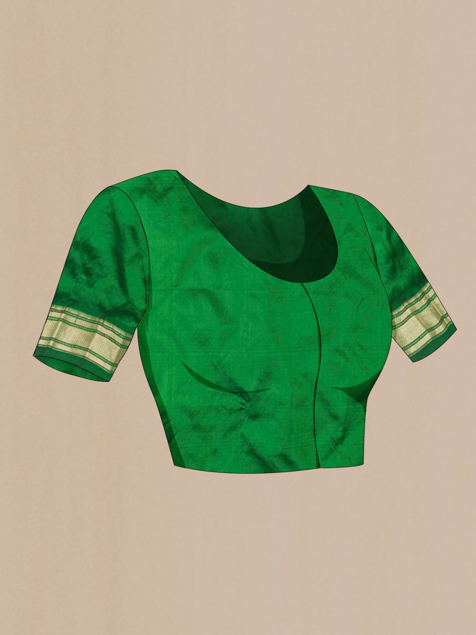 Green Paithani Silk Saree - Image 5