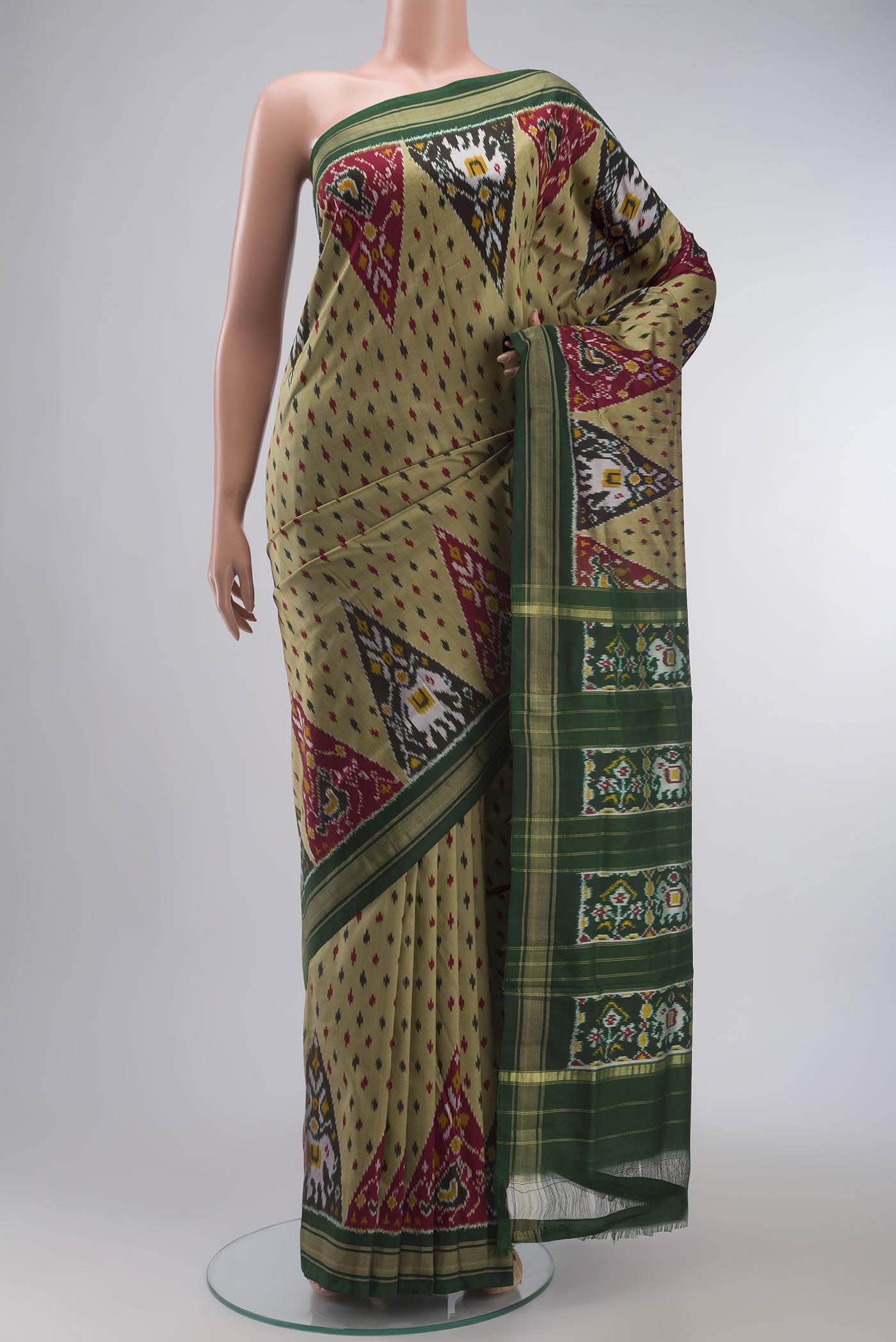 Green Pochampally Silk Saree