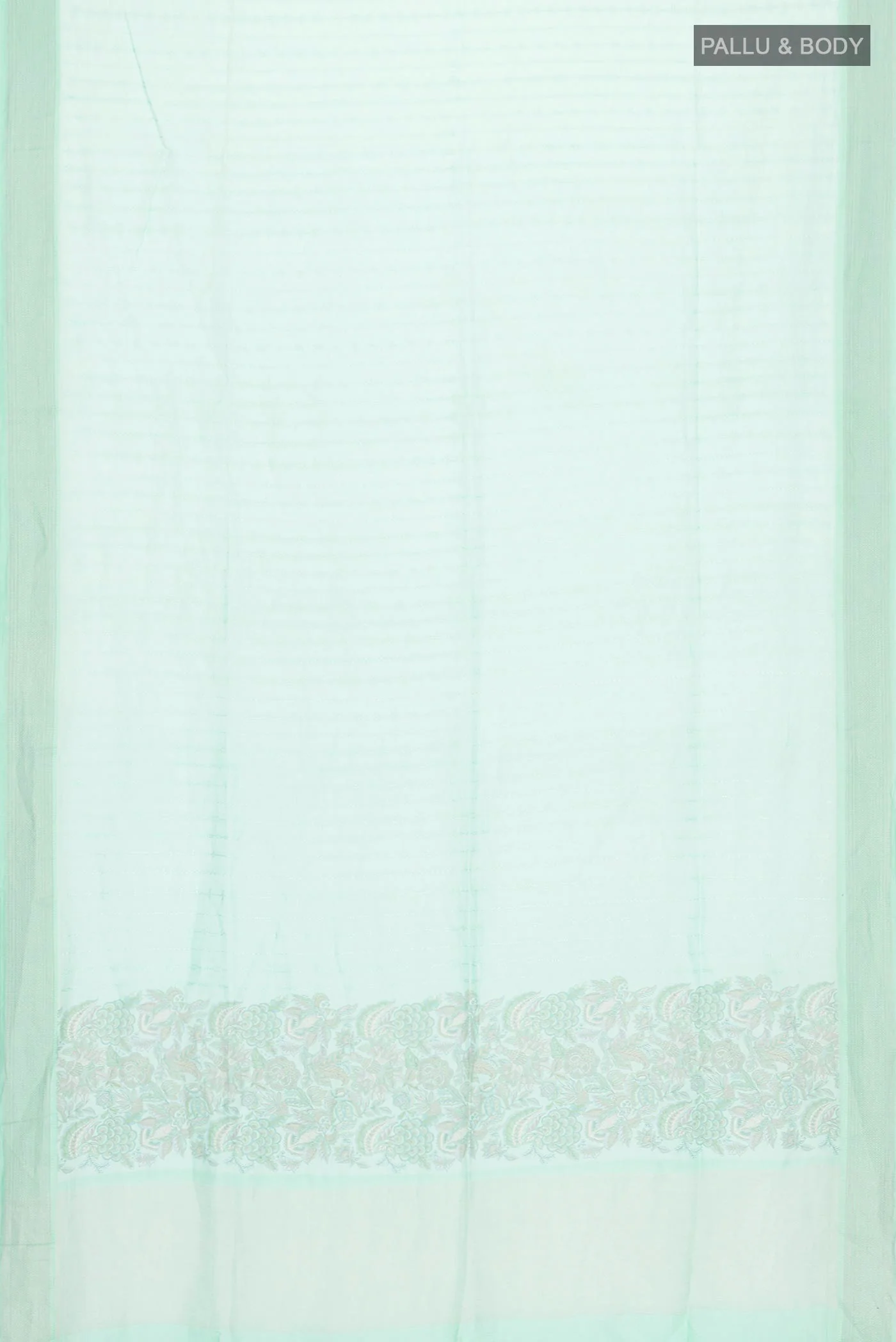 Green Silk Cotton Saree - Image 5