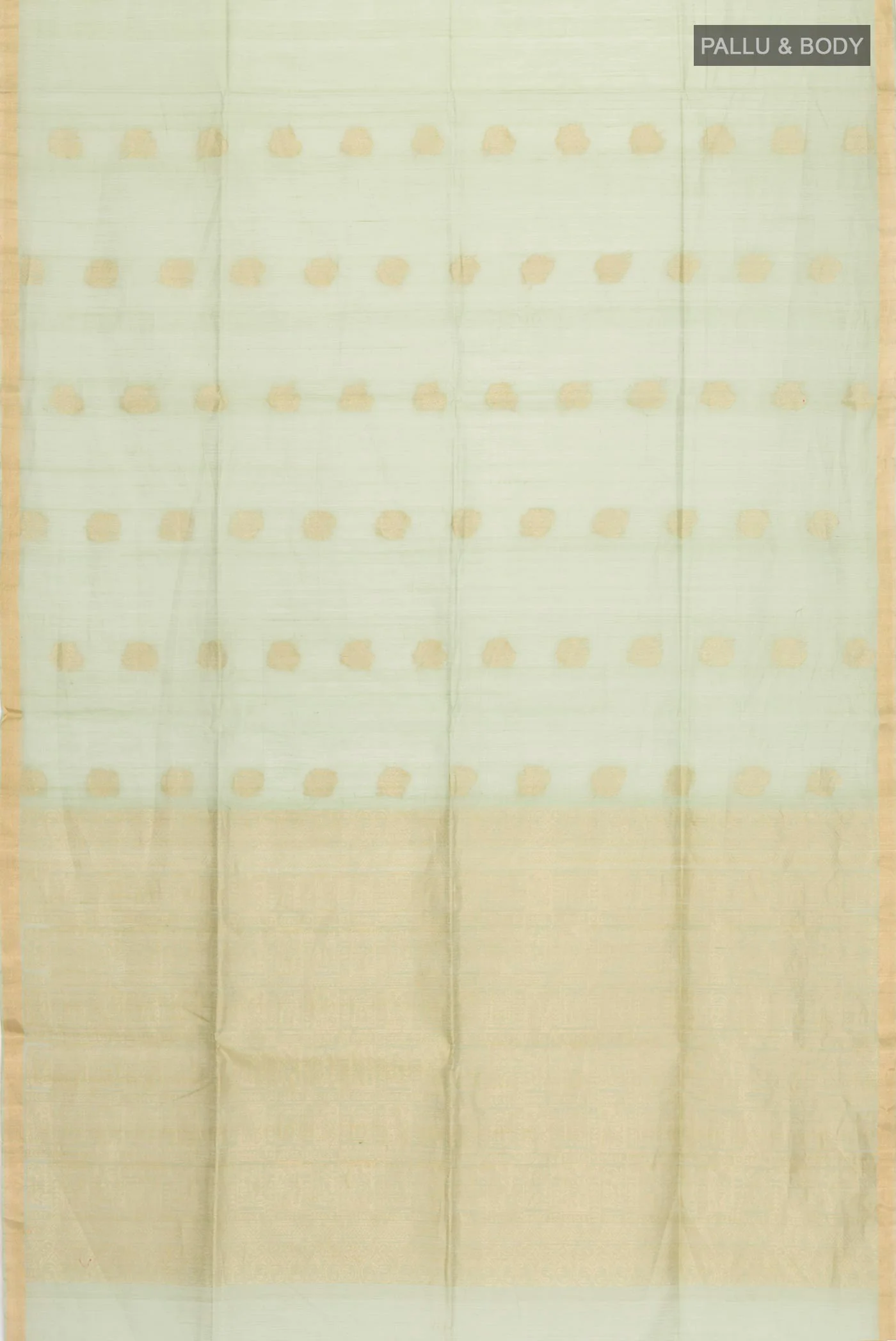 Green Silk Cotton Saree - Image 3