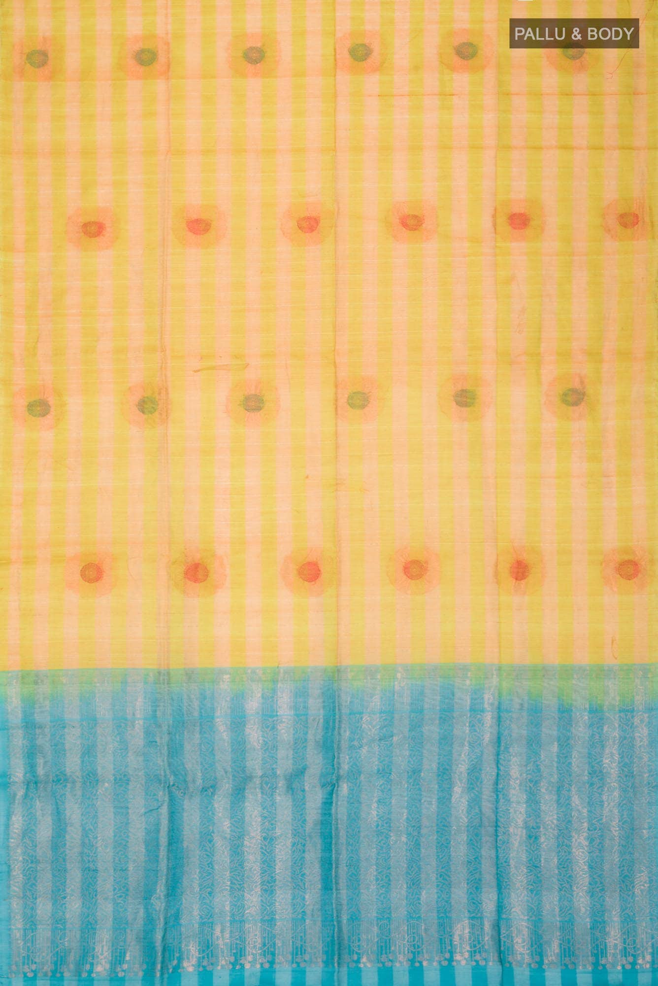Green Silk Cotton Saree - Image 3