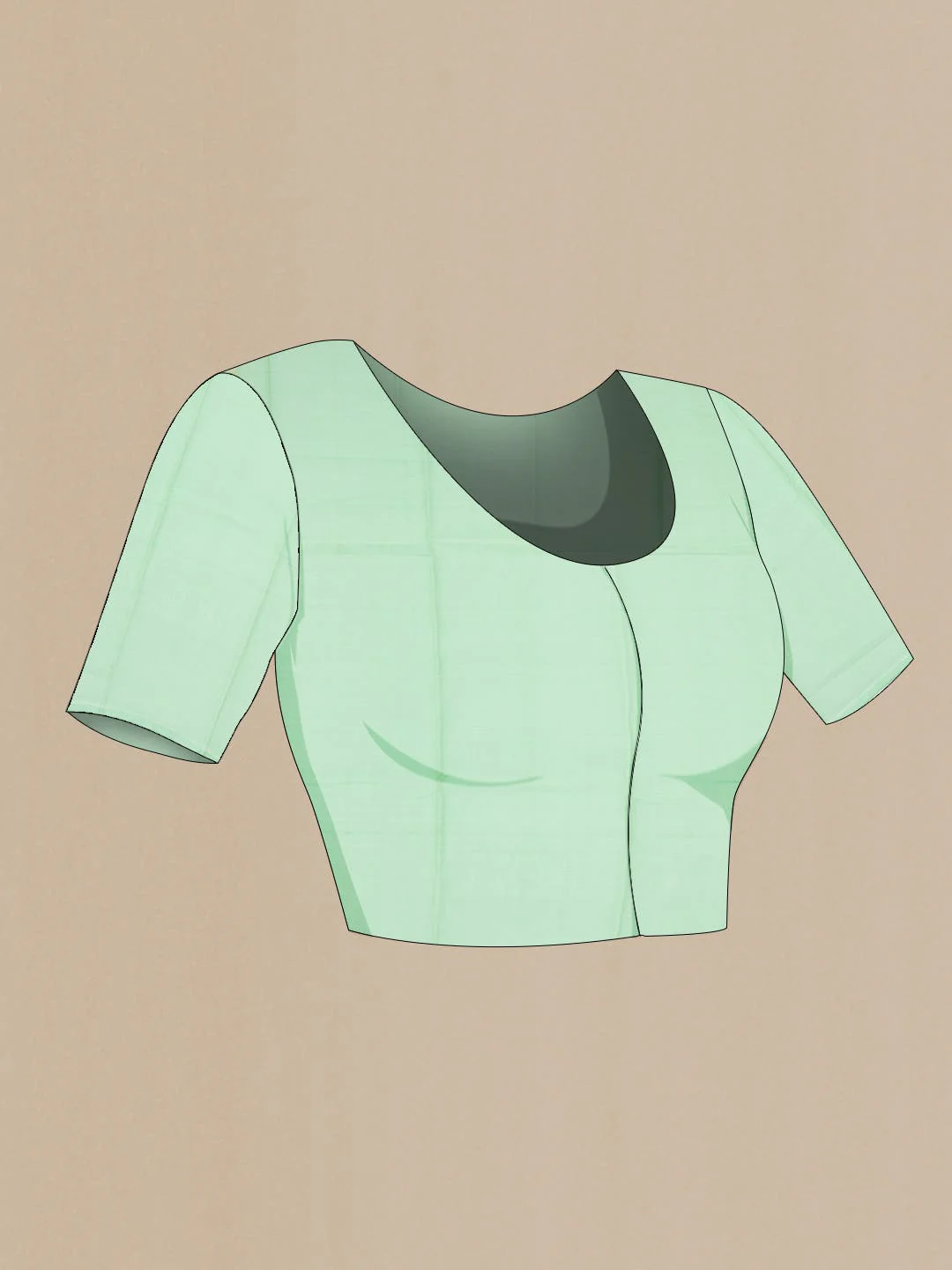 Green Silk Cotton Saree - Image 3