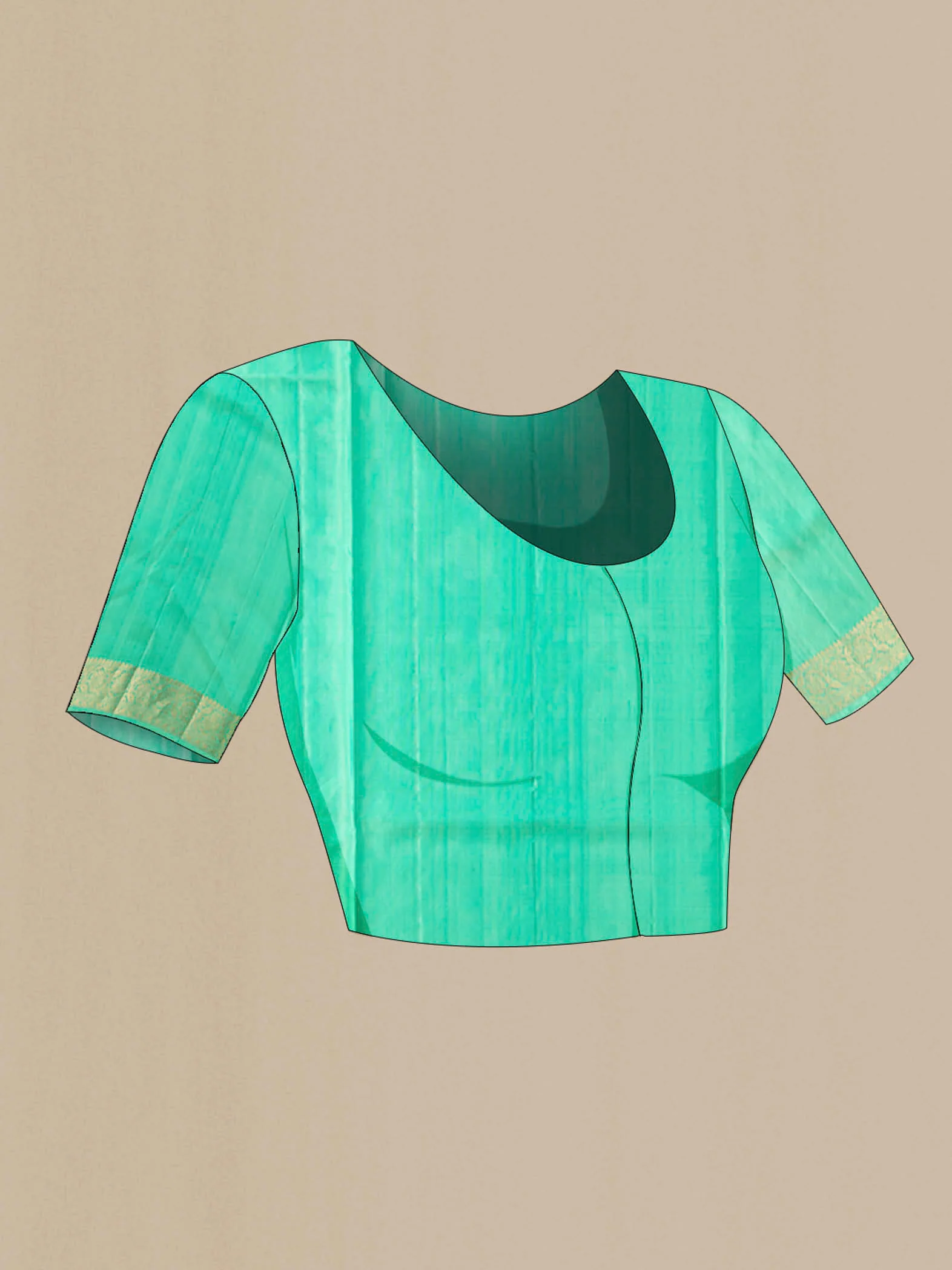 Green Soft Silk Saree - Image 5