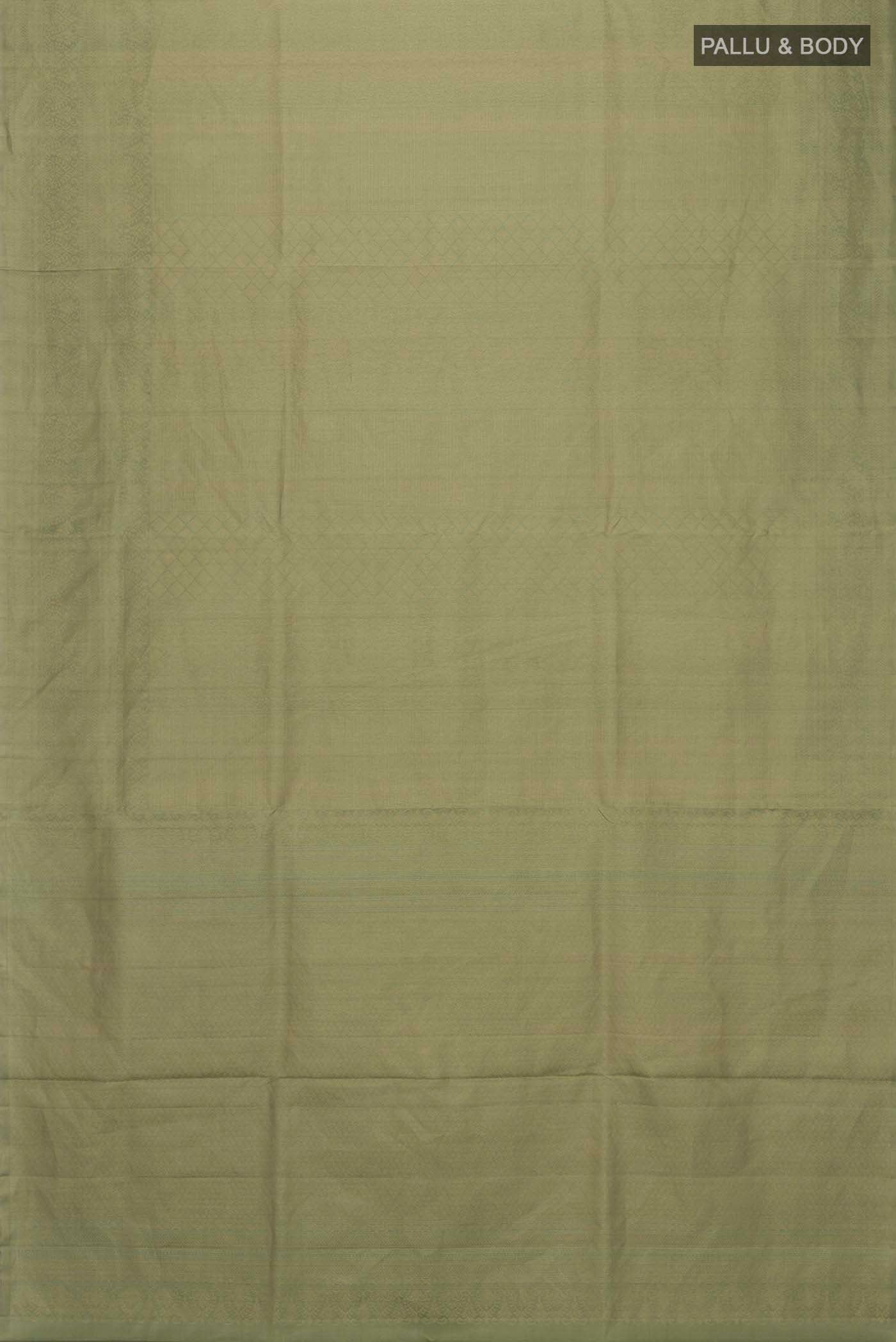 Green Soft Silk Saree - Image 6