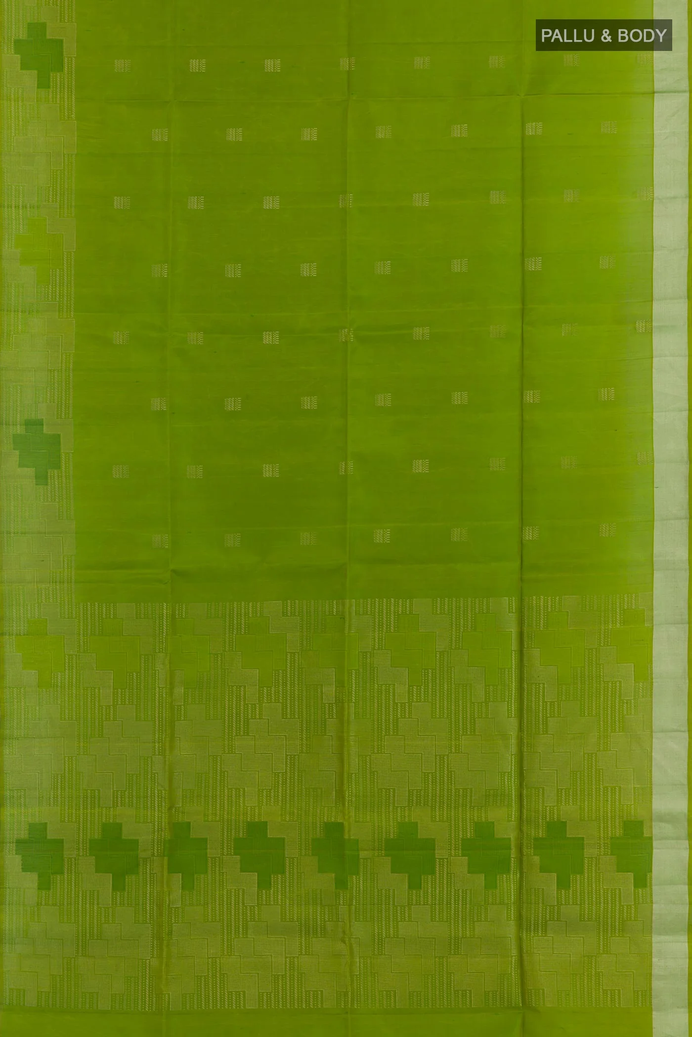 Green Soft Silk Saree - Image 3