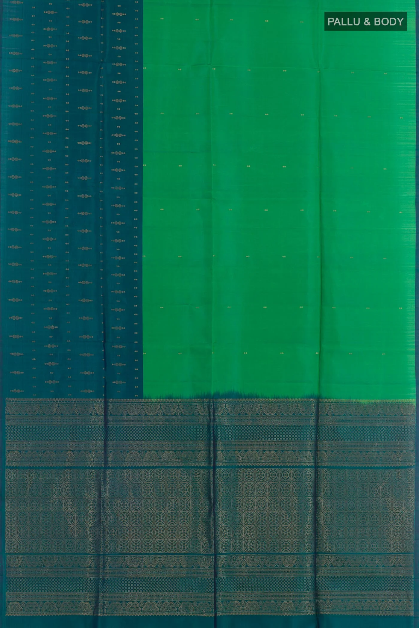 Green Soft Silk Saree - Image 3