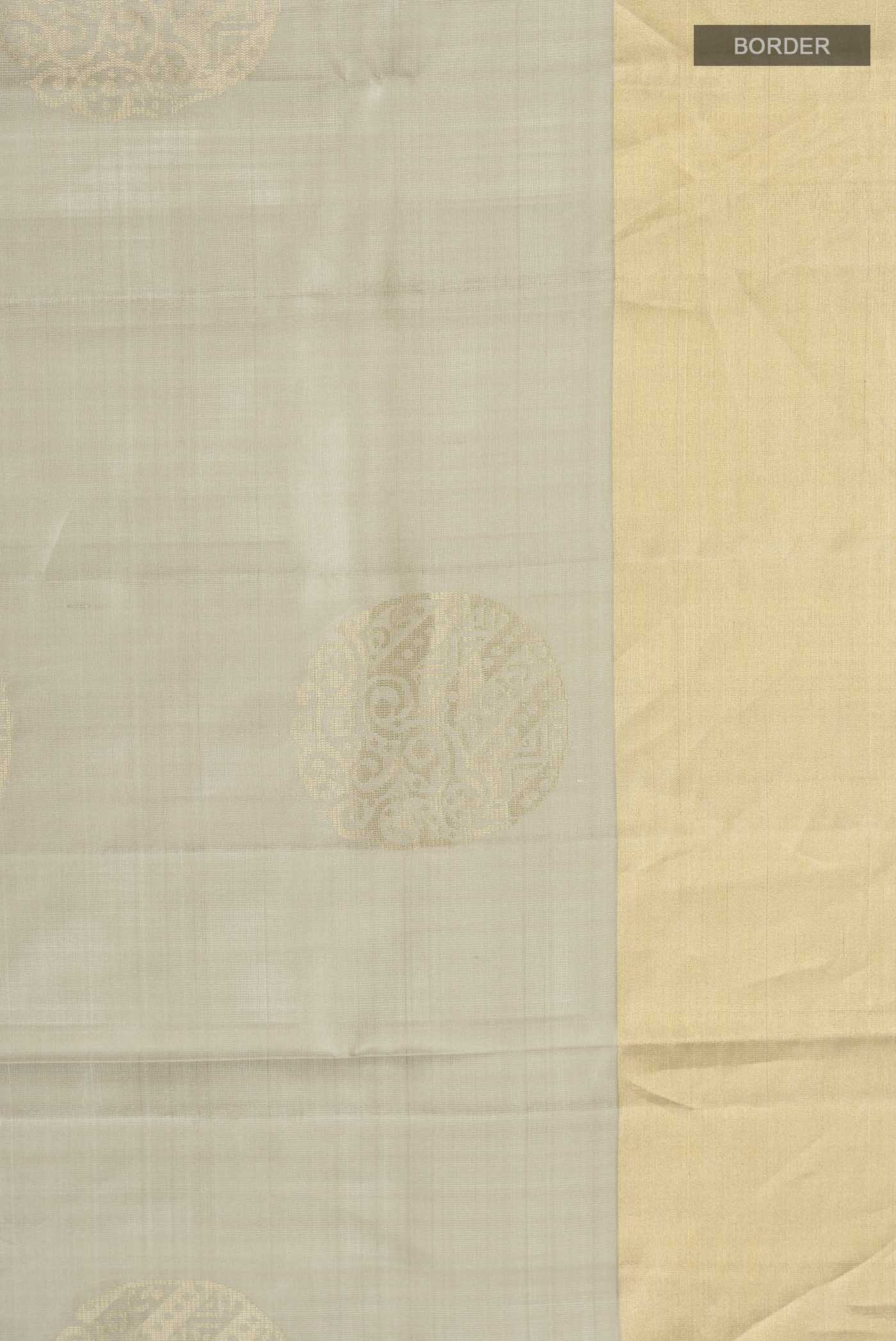 Beige Soft Silk Saree - Image 3