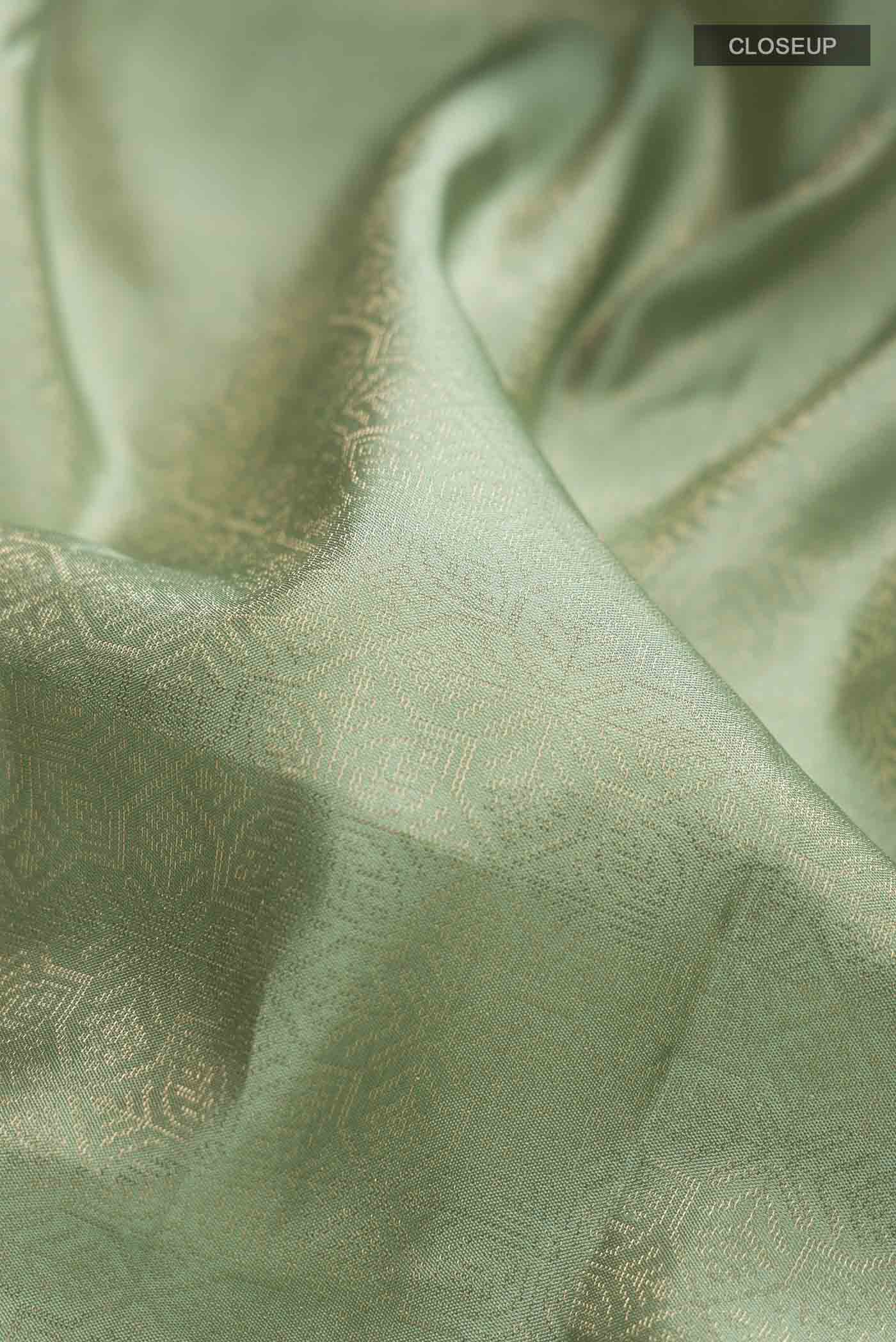 Green Soft Silk Saree - Image 2