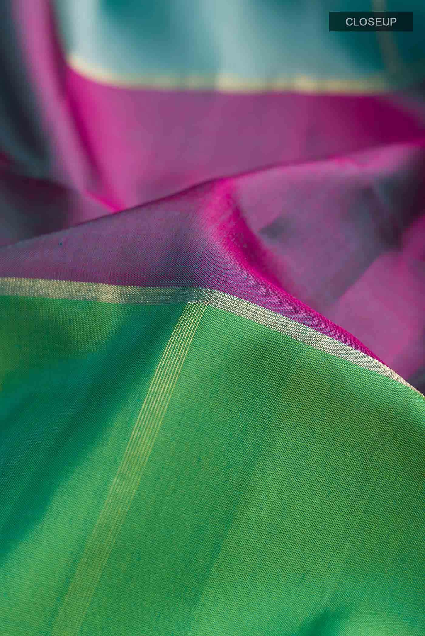 Green Soft Silk Saree - Image 2