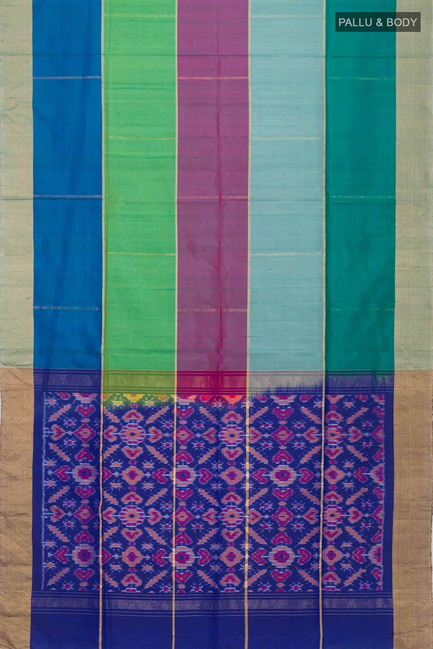 Green Soft Silk Saree - Image 3