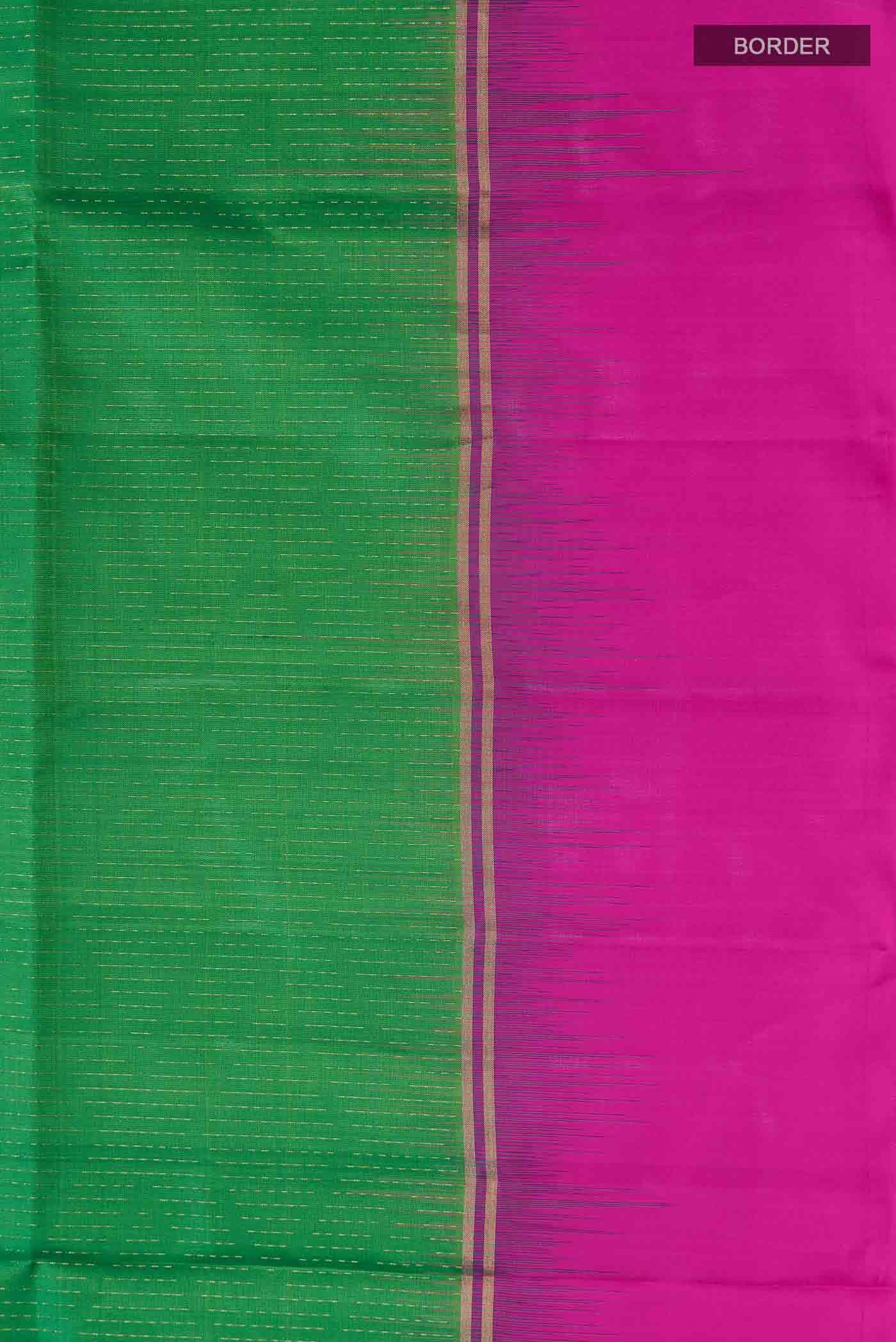 Green Soft Silk Saree - Image 4