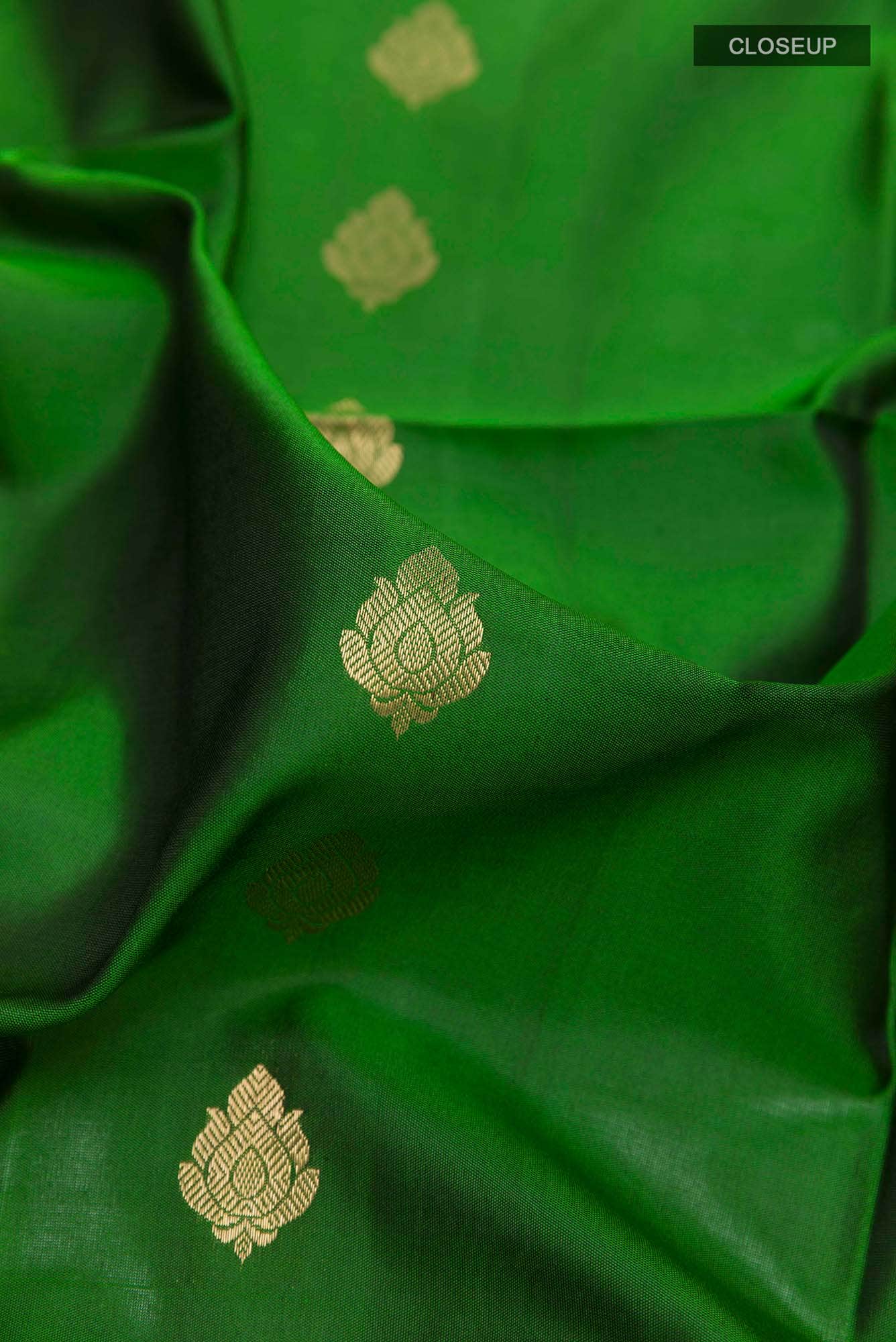 Green Soft Silk Saree - Image 2