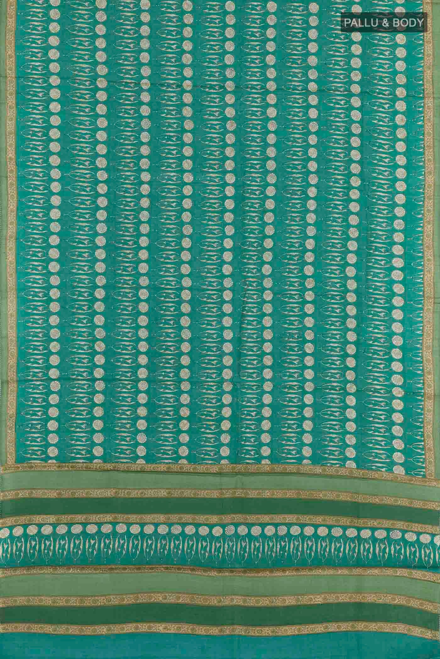 Multi Color Tussar Silk Saree - Image 3