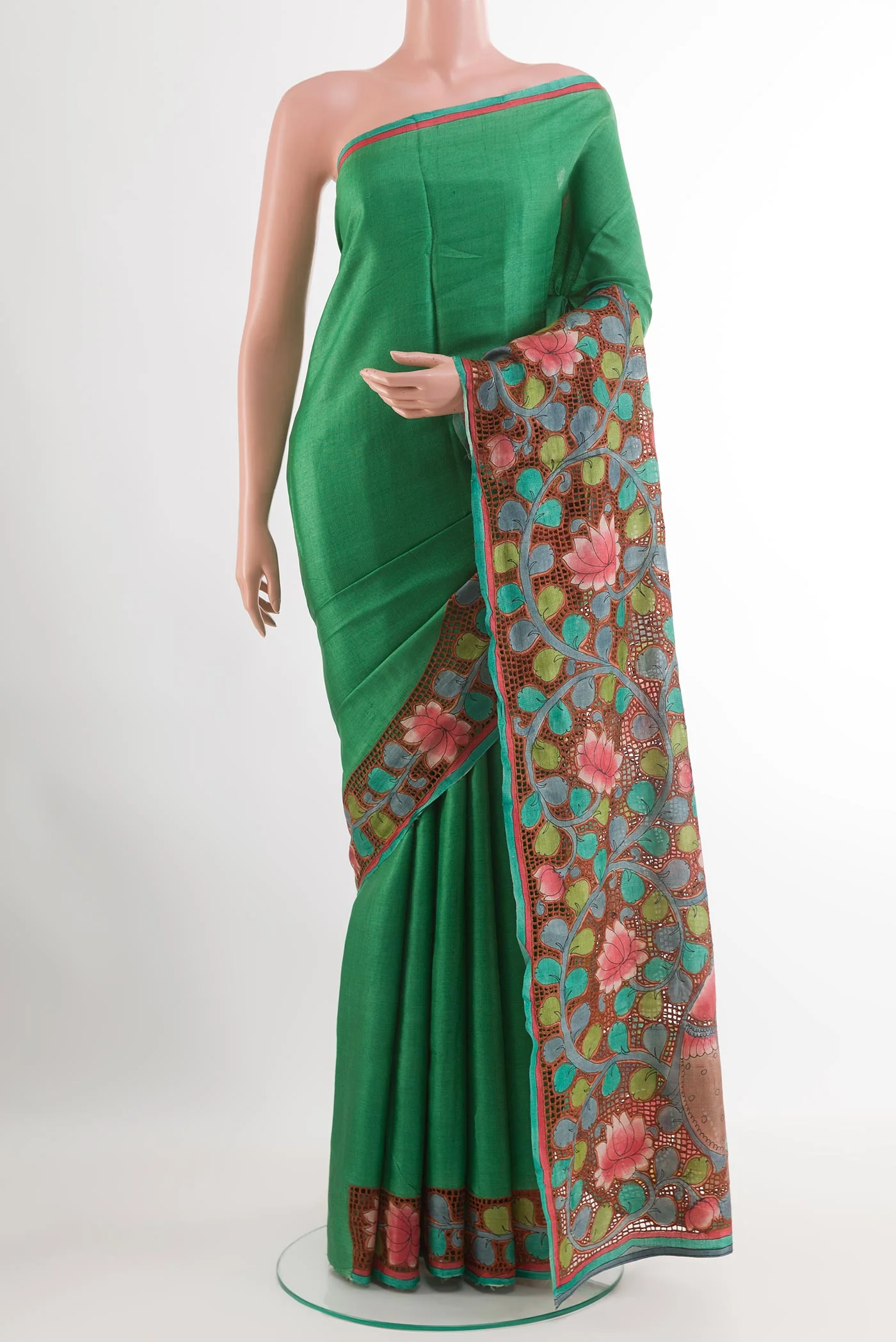 Green Tussar Saree