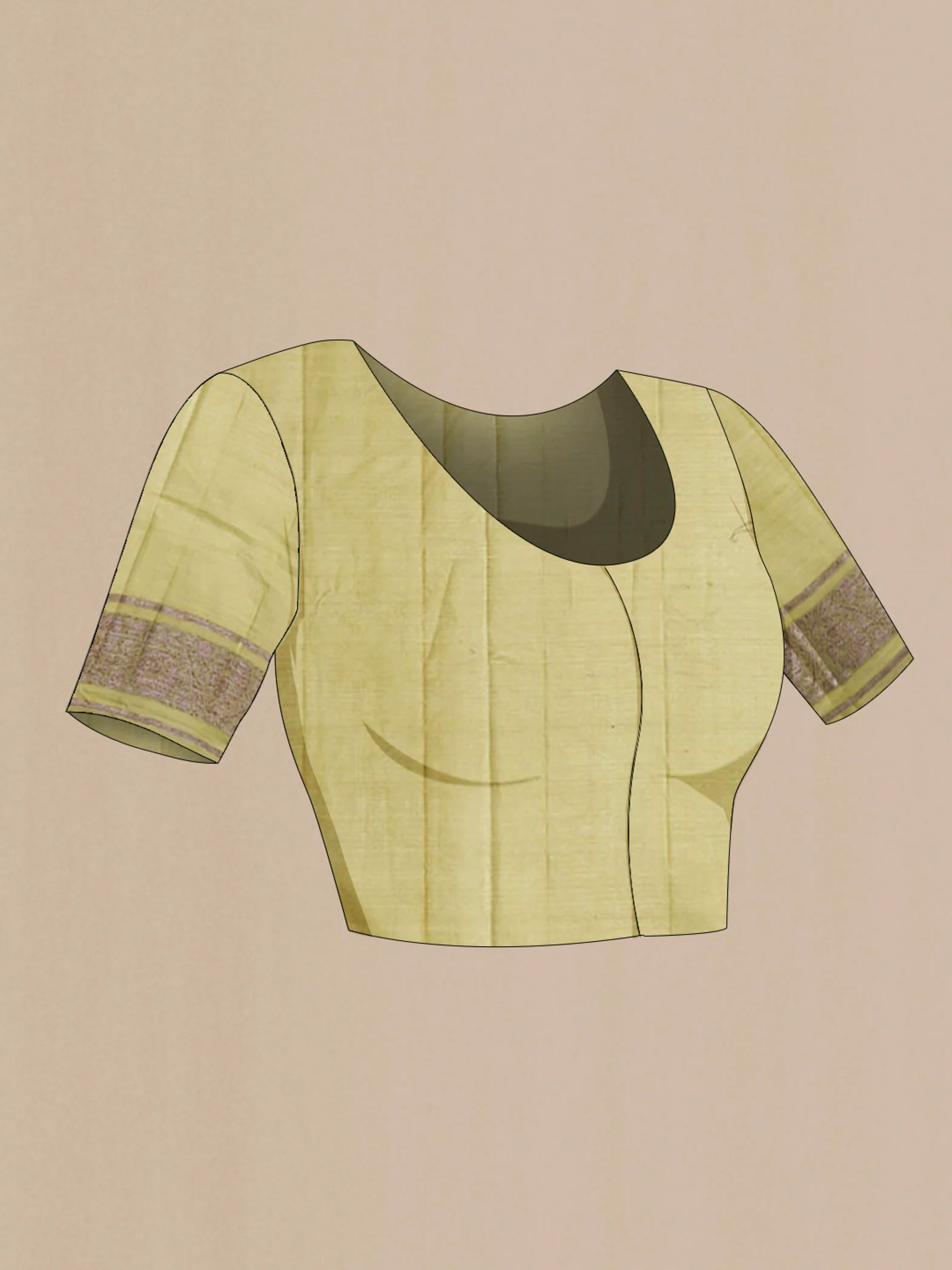 Green Tussar Silk Saree - Image 4