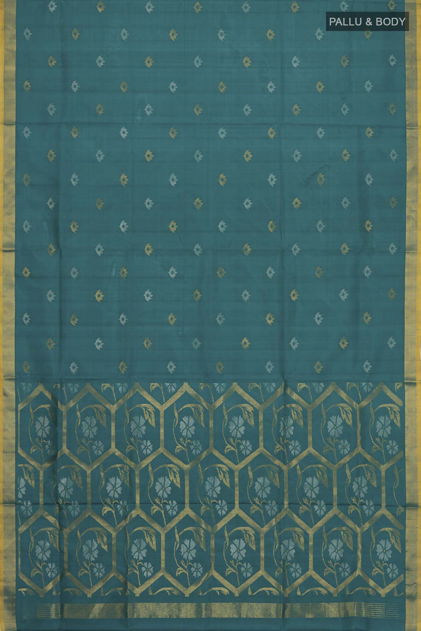 Blue Uppada Silk Saree - Image 6
