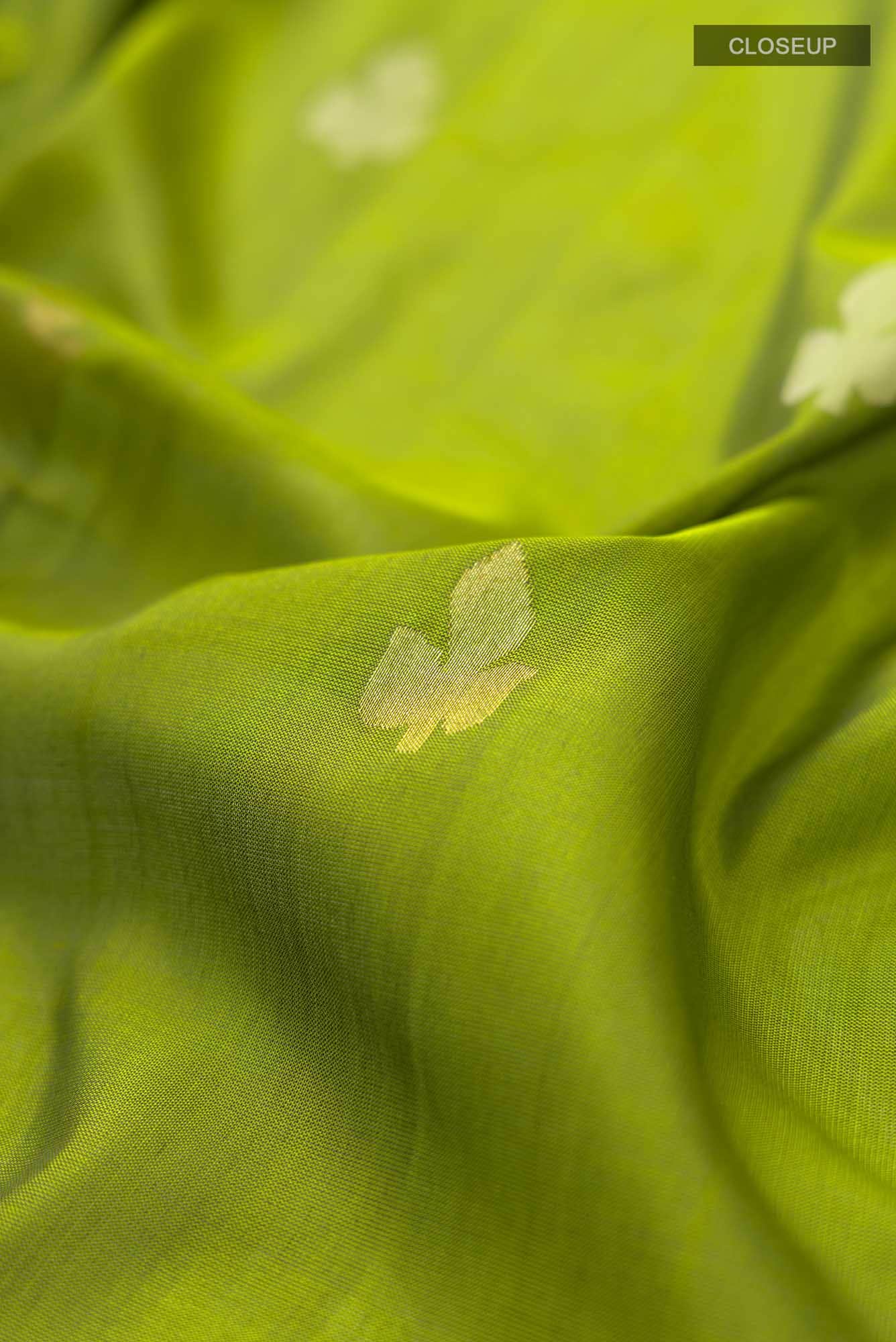 Green Uppada Silk Saree - Image 3