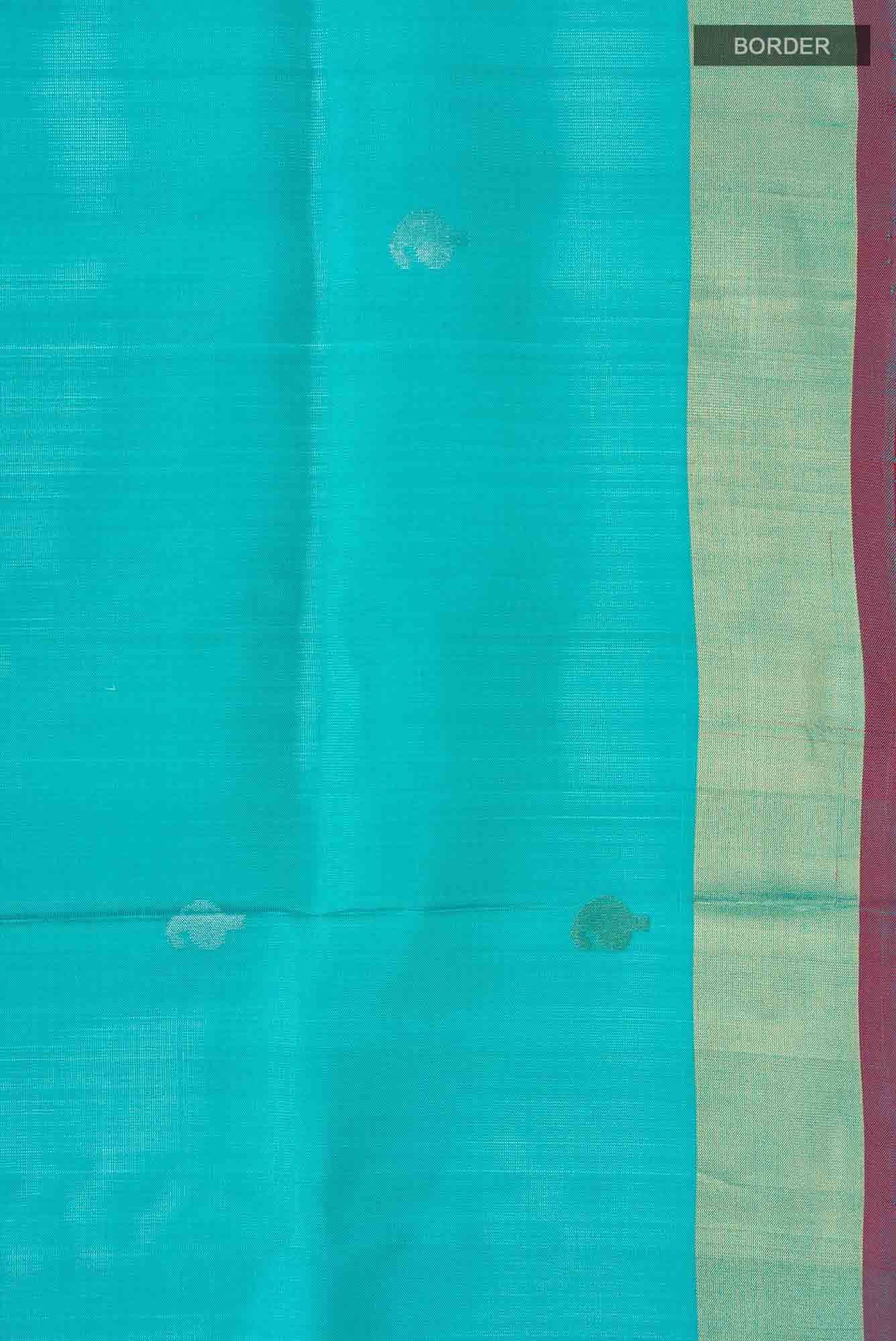 Blue Uppada Silk Saree - Image 5
