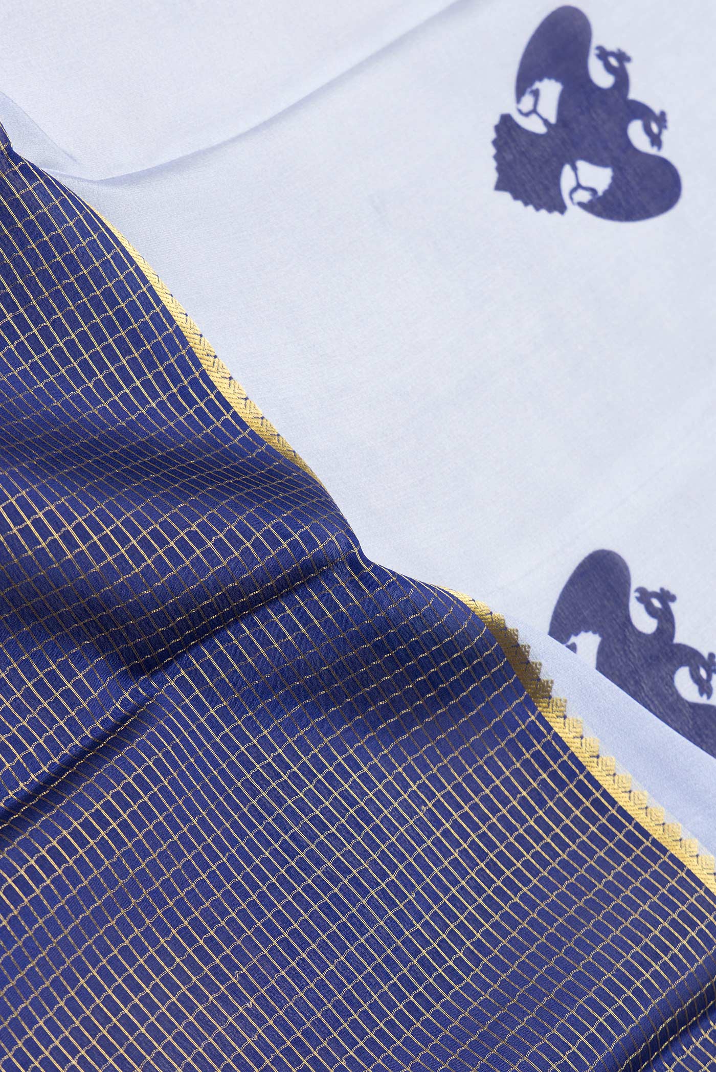 Multi Color Mysore Crepe Saree - Image 2
