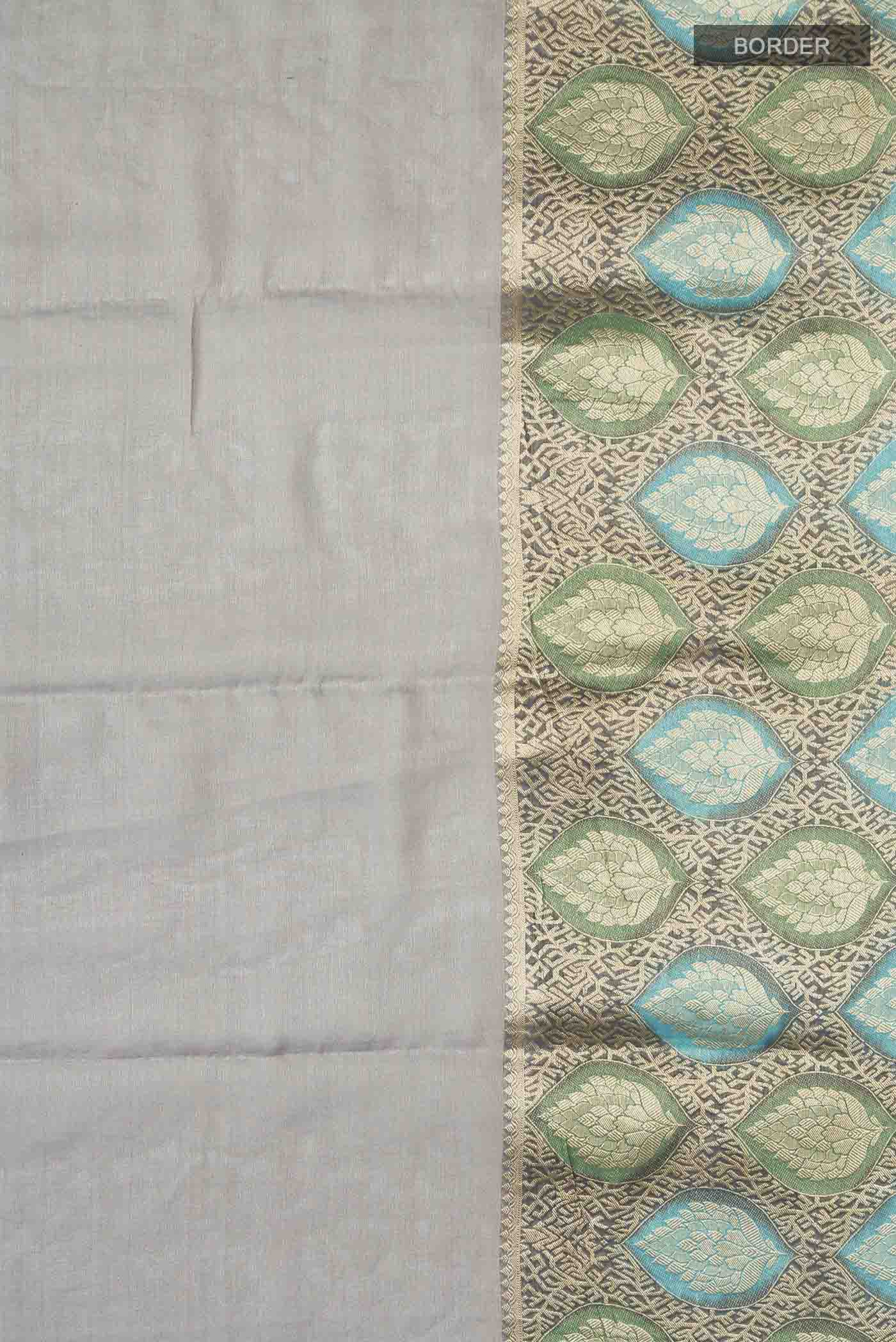 Grey Mysore Georgette Saree - Image 3