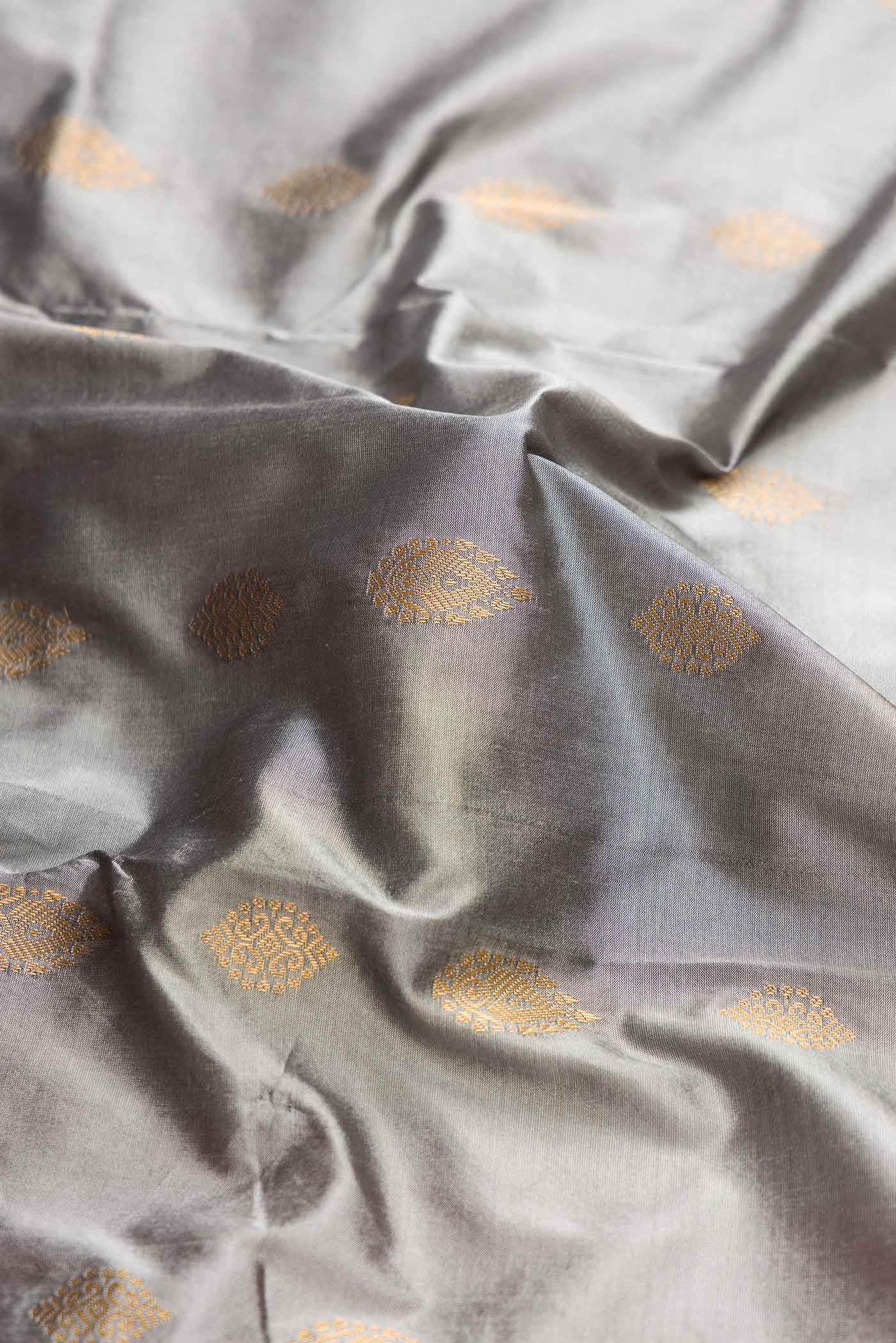 Grey Bangalore Silk Saree - Image 2
