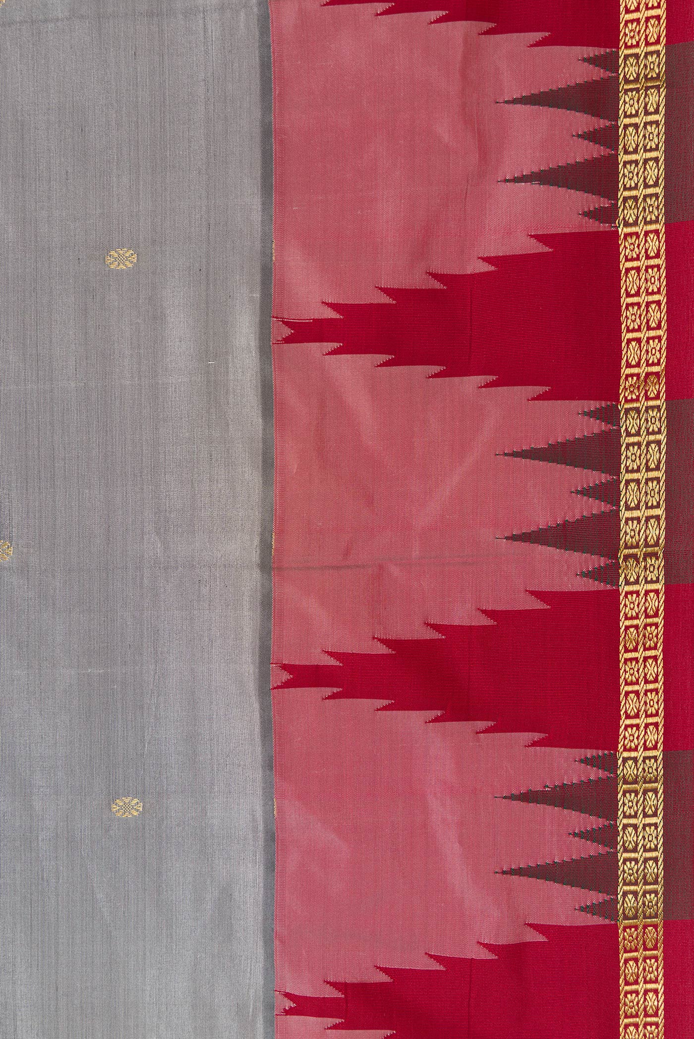 Grey Bangalore Silk Saree - Image 3