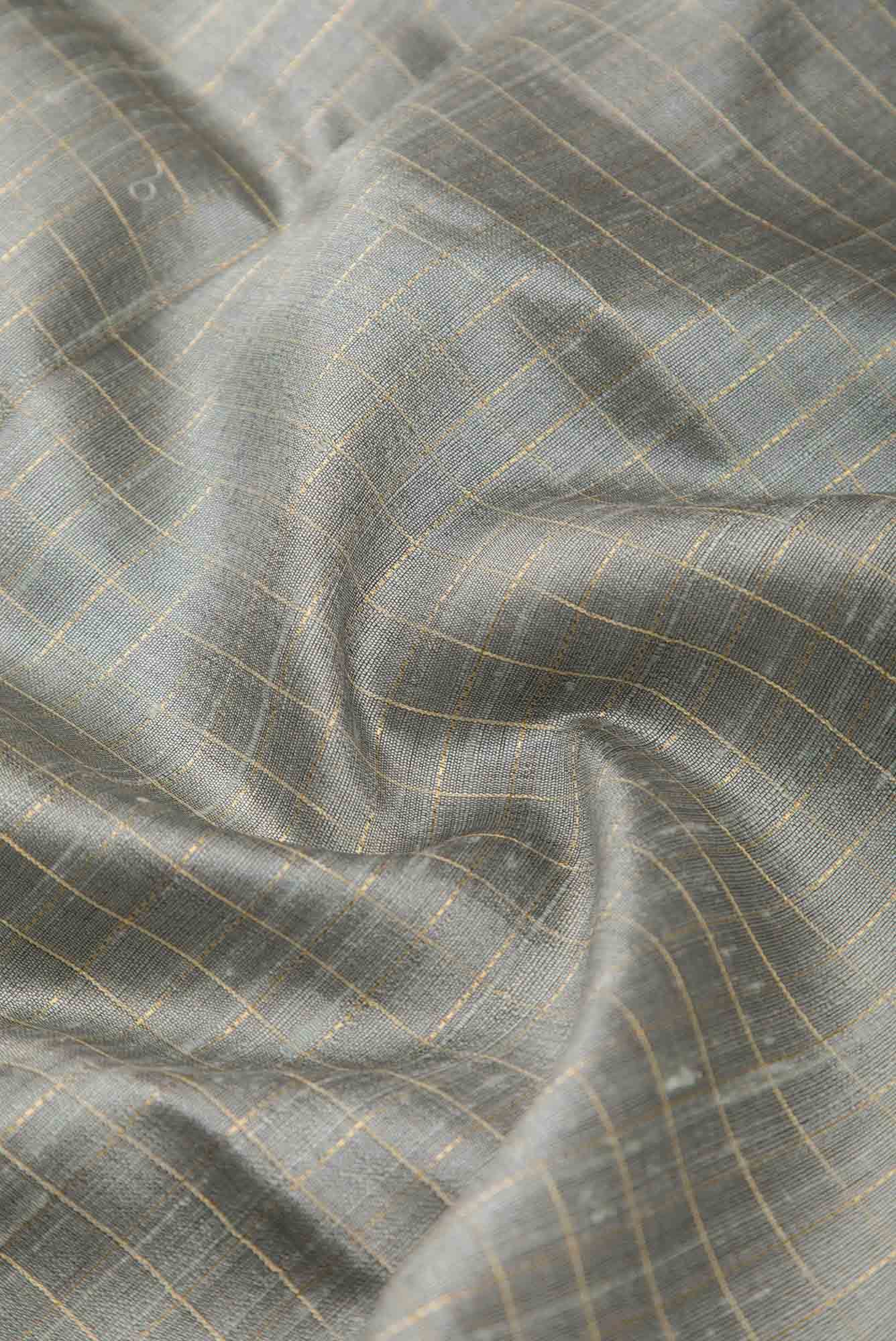 Aahana-Grey Bhagalpuri Tussar Silk Saree - Image 3