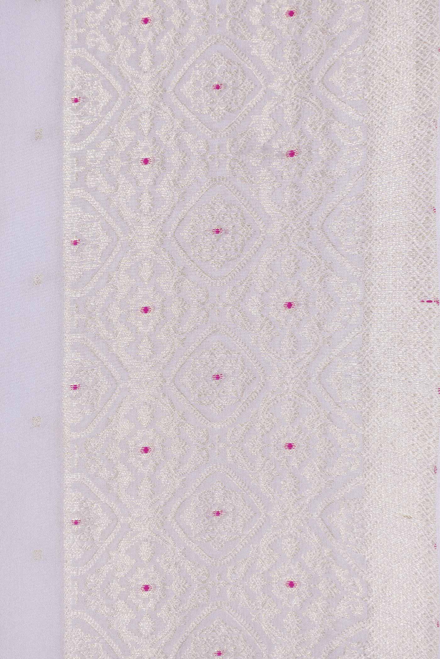 Lilac Mysore Crepe Saree - Image 3