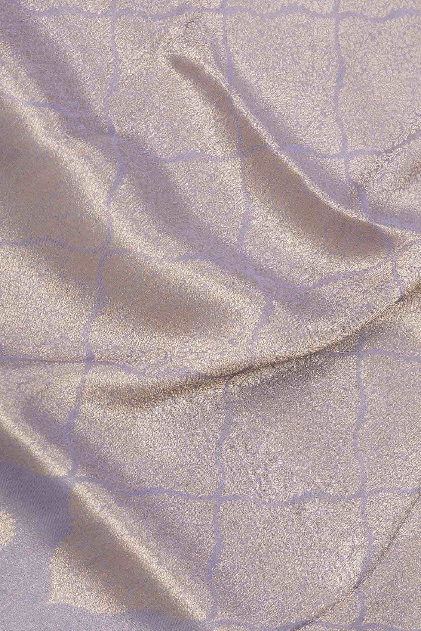 Grey Dual Tone Blended Banarasi Silk Saree - Image 2