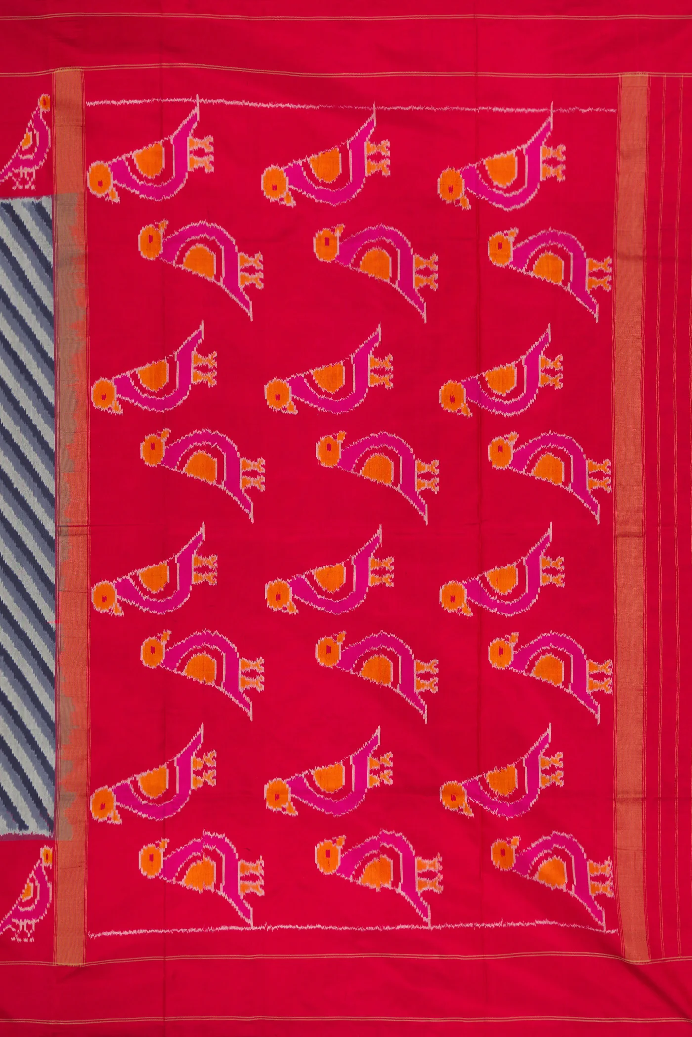 Blue Pochampally Silk Saree - Image 7
