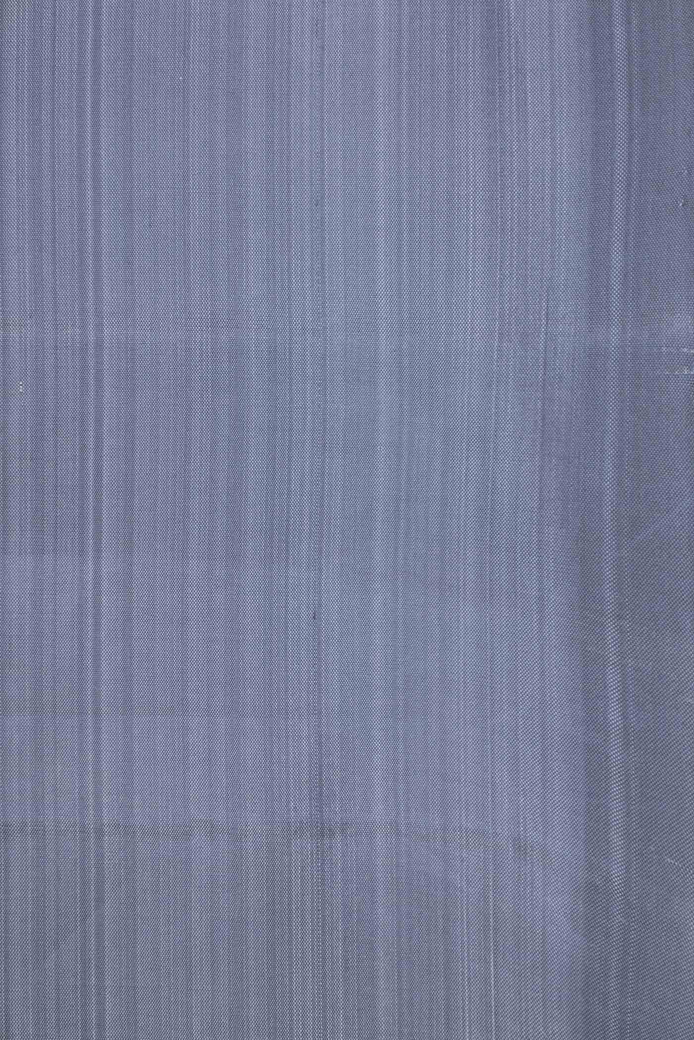 Grey Dual Tone Kanchipuram Saree - Image 3