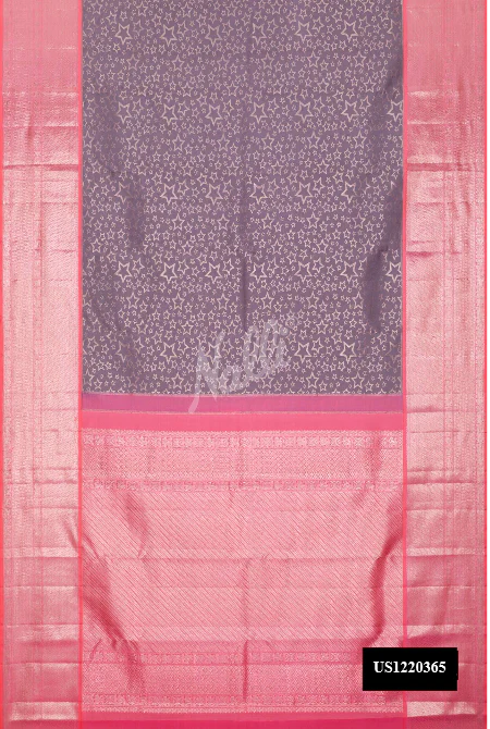 Grey Dual Tone Kanchipuram Silk Saree