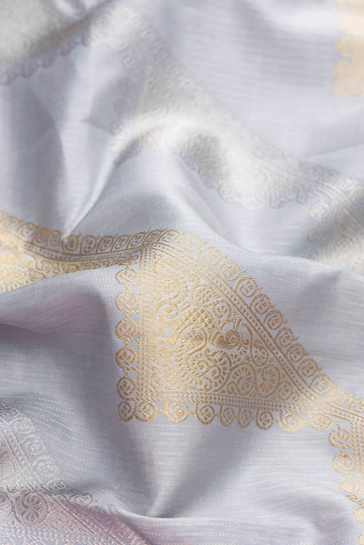 Grey Dual Tone Kanchipuram Silk Saree - Image 2