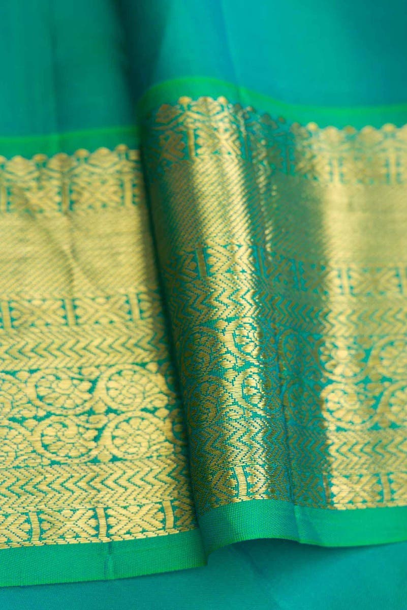 Grey Dual Tone Kanjivaram Silk Saree - Image 6