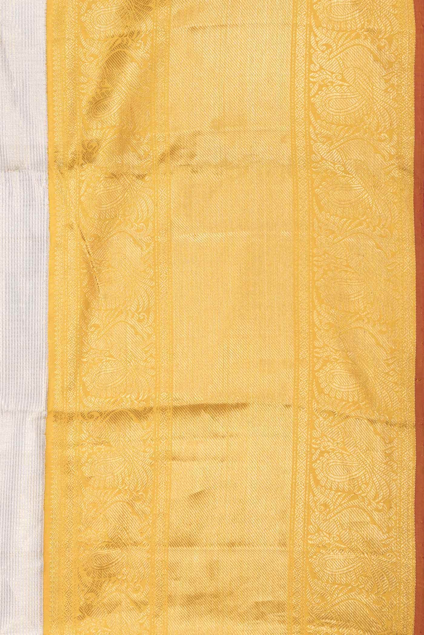 Grey Dual Tone Kanchipuram Silk Saree - Image 6