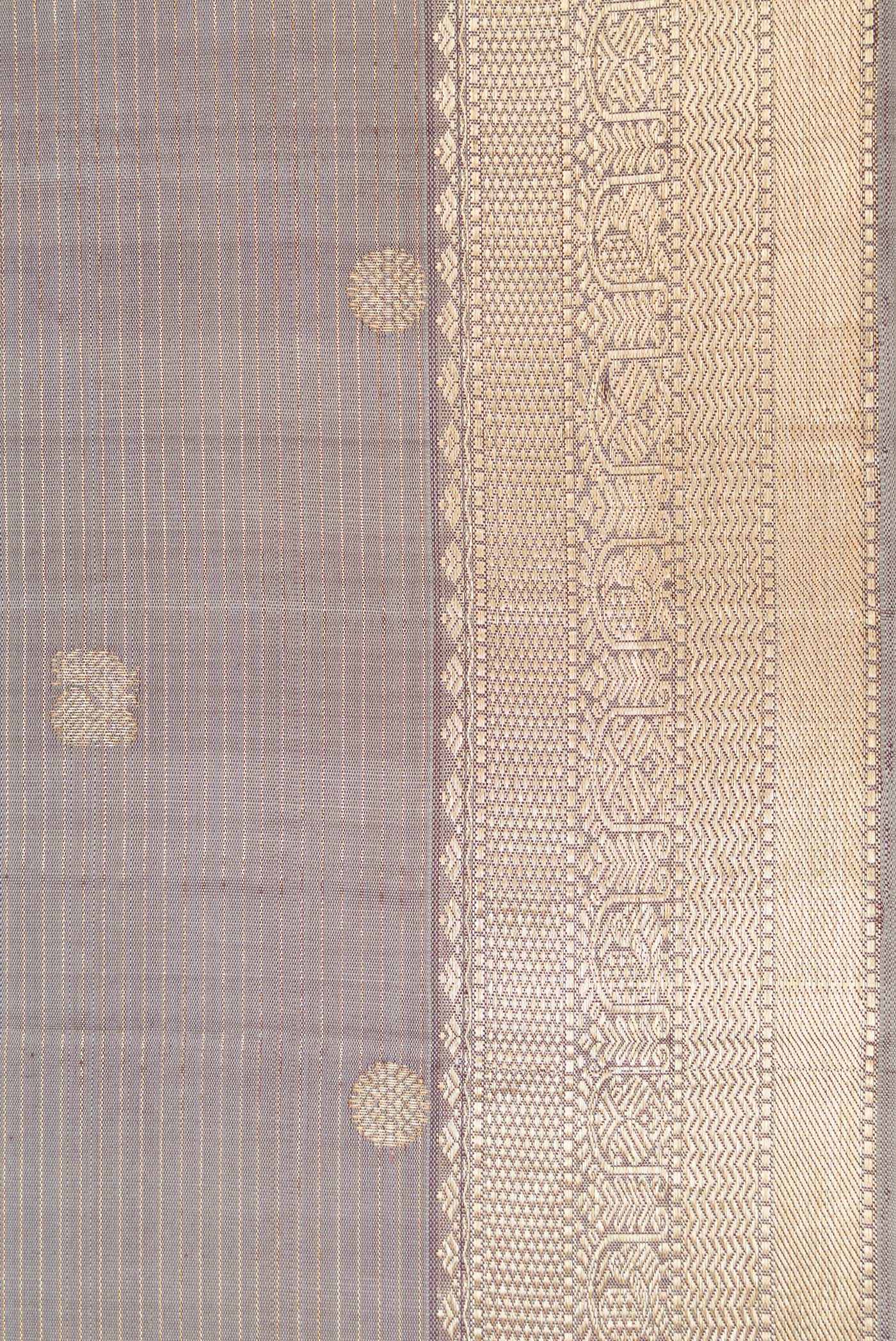 Grey Kanjivaram Silk Saree - Image 3