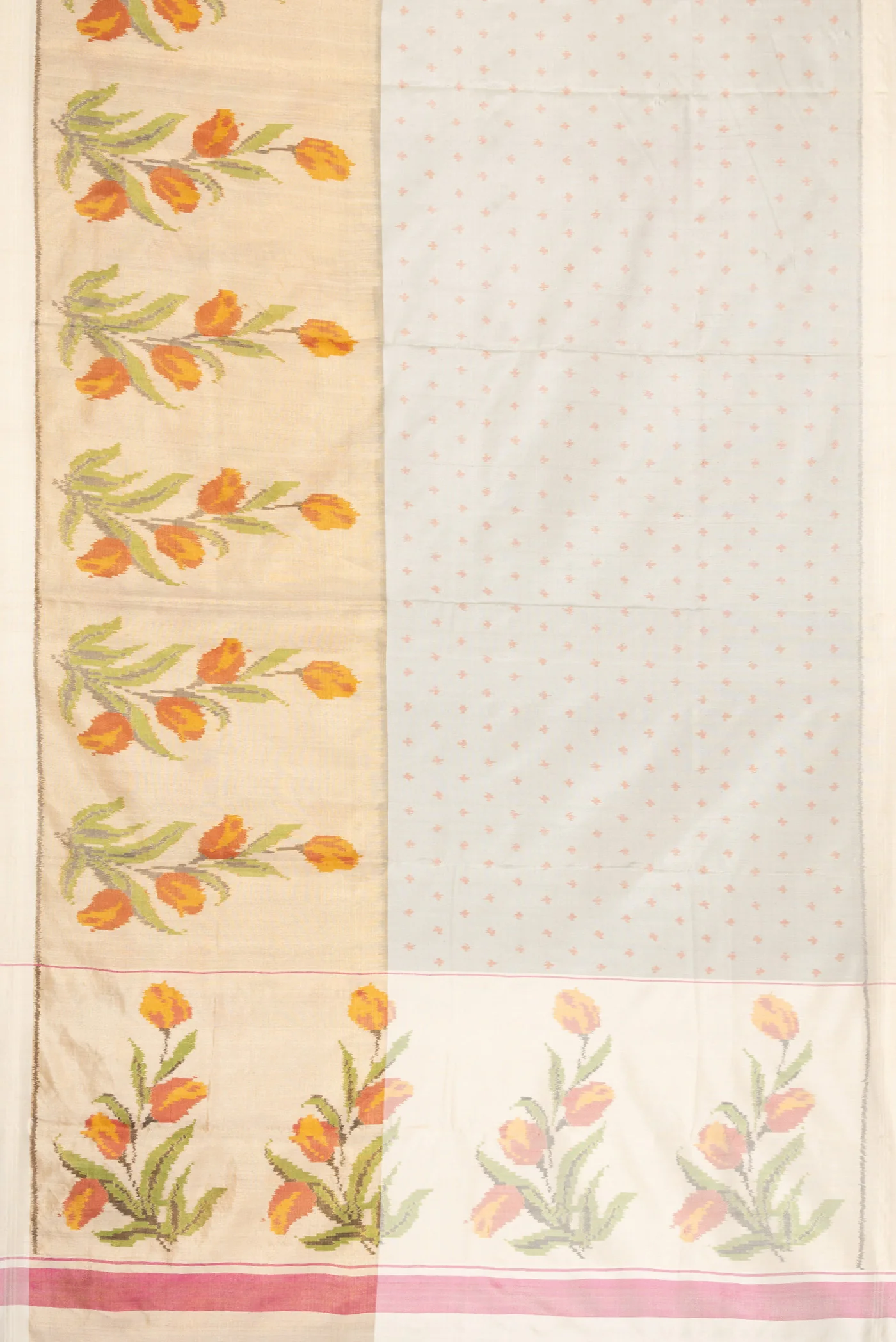 Grey Pochampally Silk Saree - Image 6