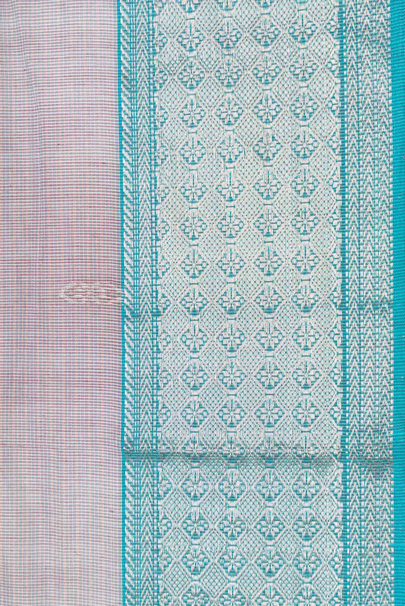 Grey Dual Tone Kota Silk Saree - Image 3