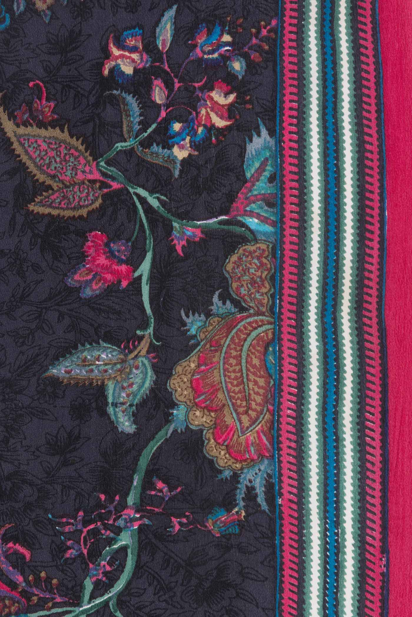 Black Mysore Crepe Saree - Image 3
