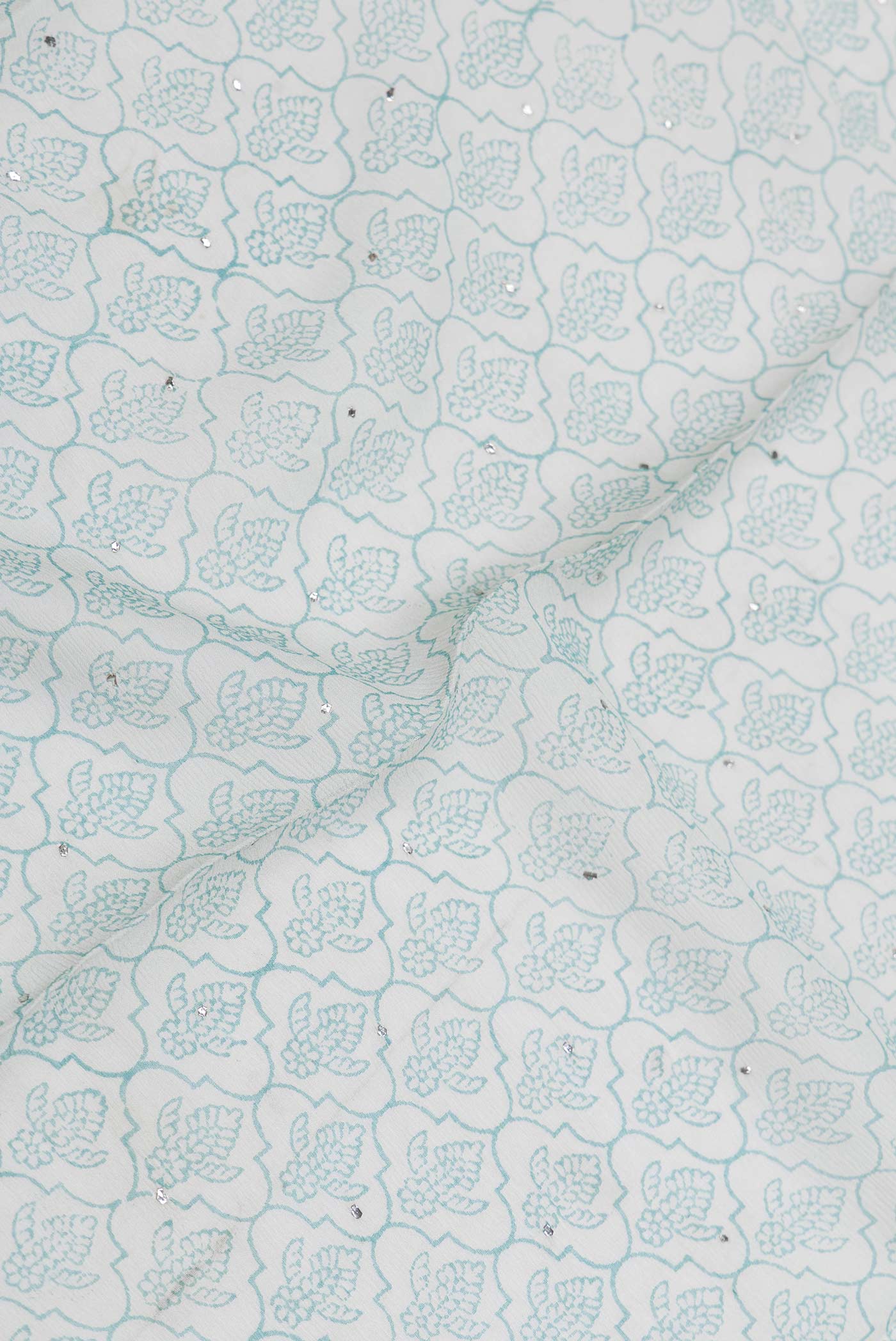 Grey Dual Tone Mysore Crepe Saree - Image 2